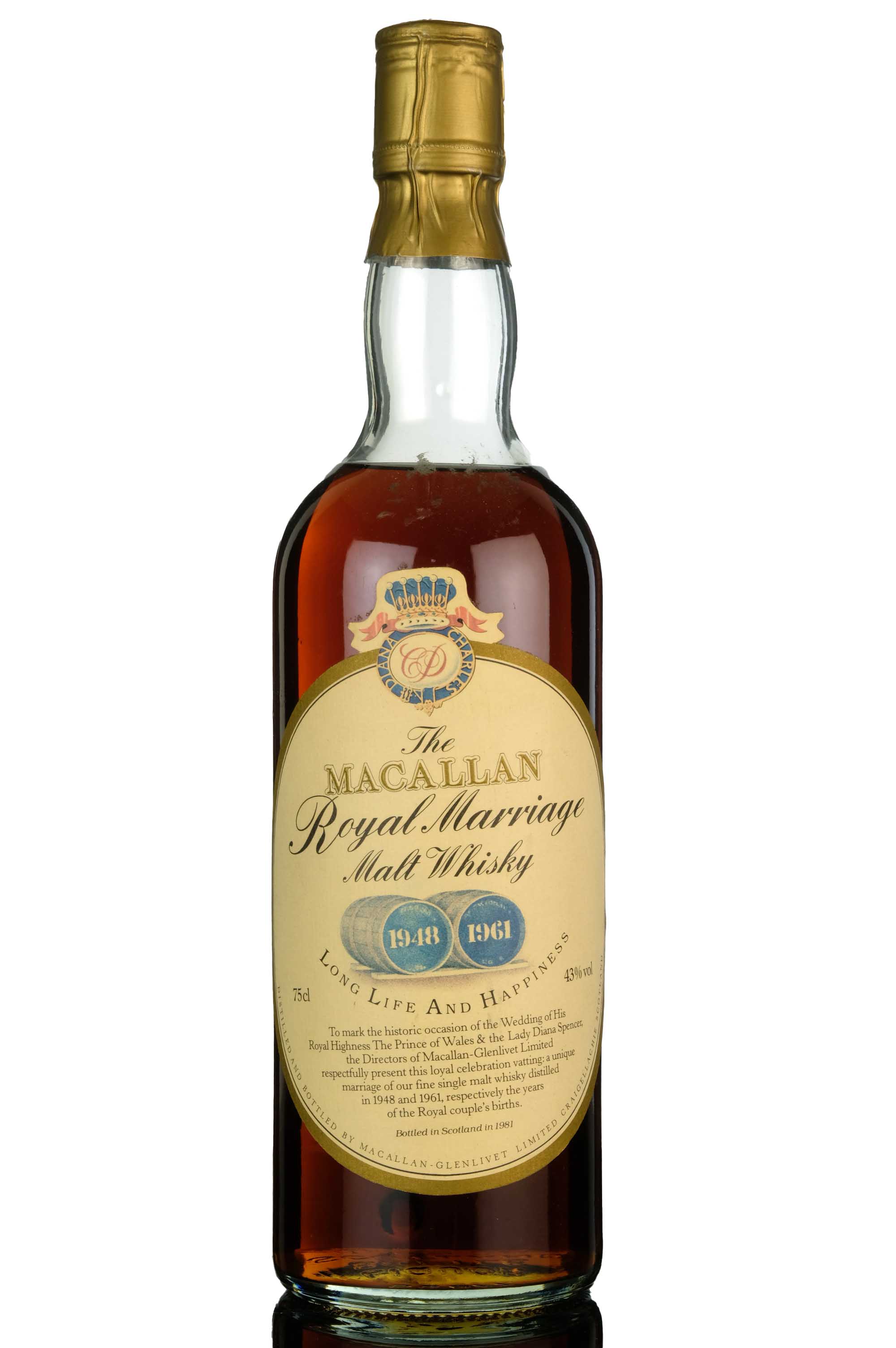 Macallan 1948-1961 - Charles & Diana Royal Marriage 1981