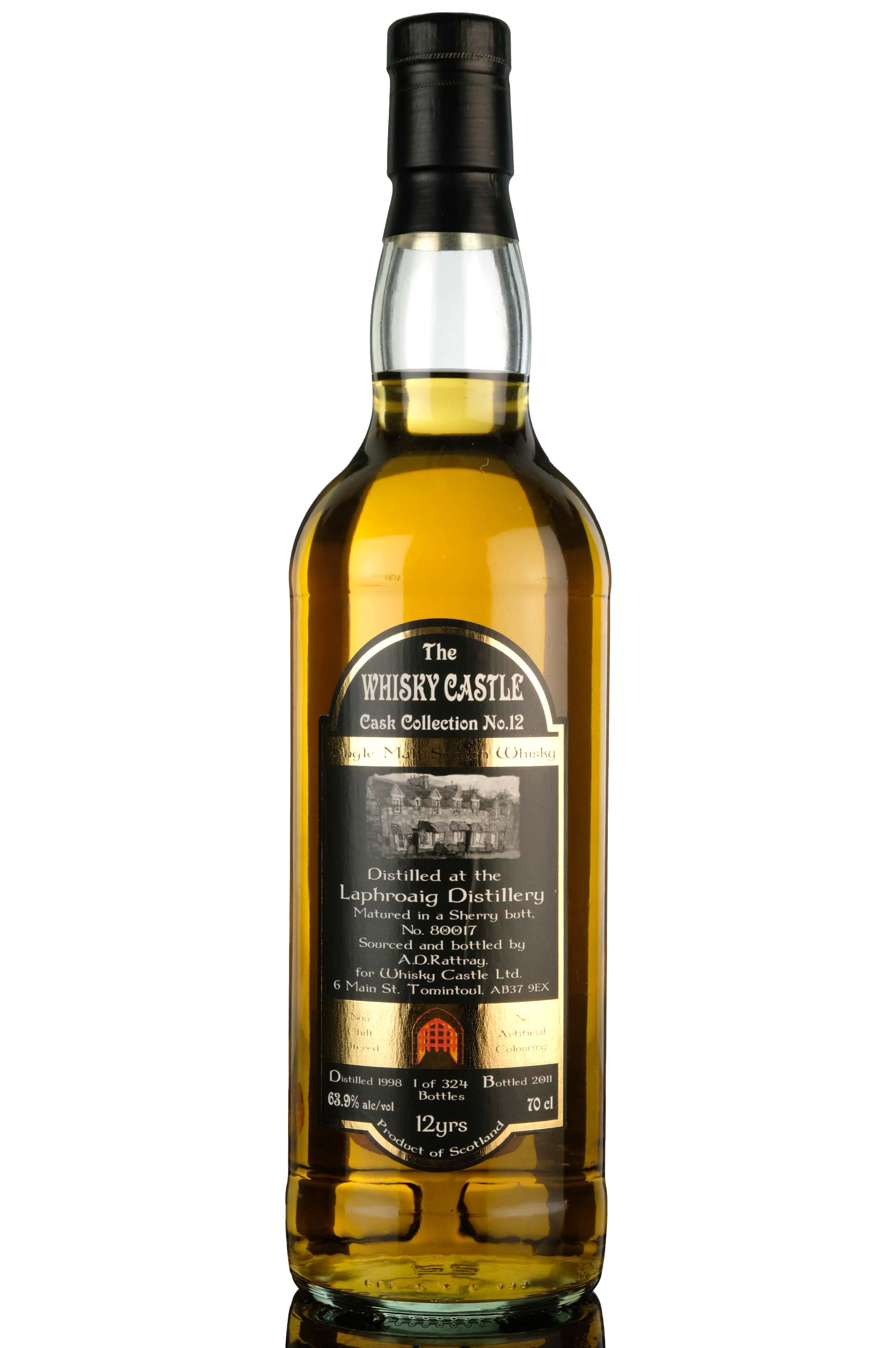 Laphroaig 1998 - 2011 12 The Whisky Castle Single Cask 80017