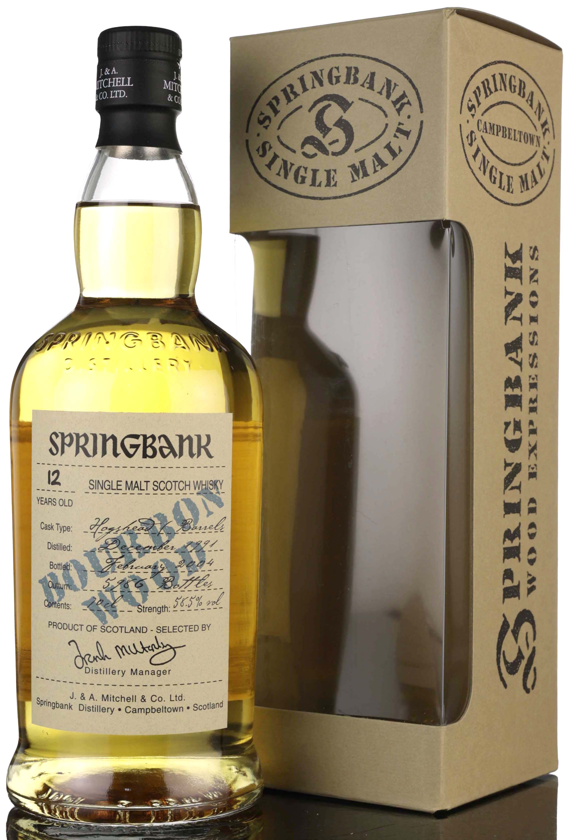 Springbank 1991-2004 - 12 Year Old - Bourbon Wood