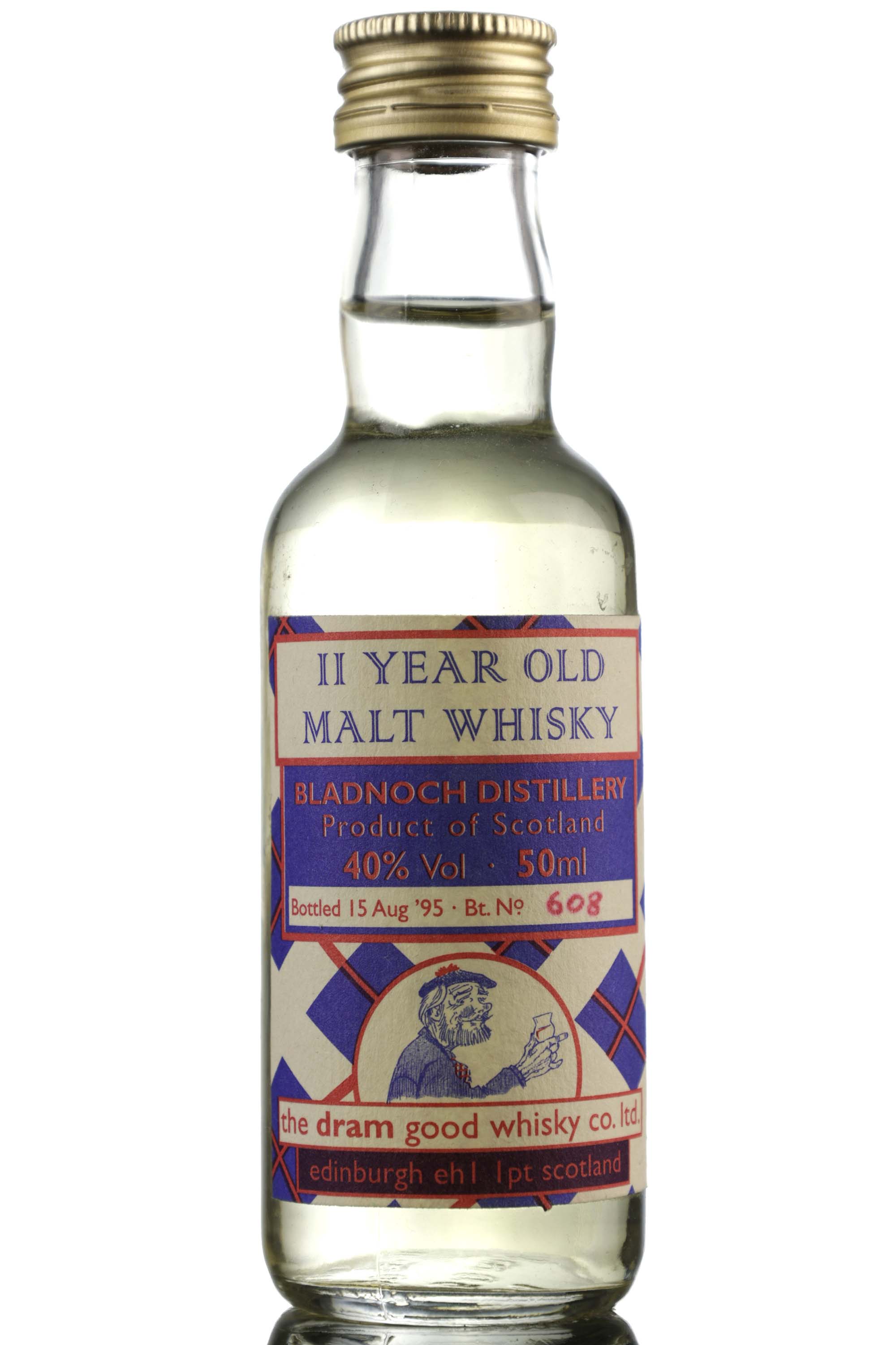 Bladnoch 11 Year Old - The Dram Good Whisky Co - 1995 Release - Miniature