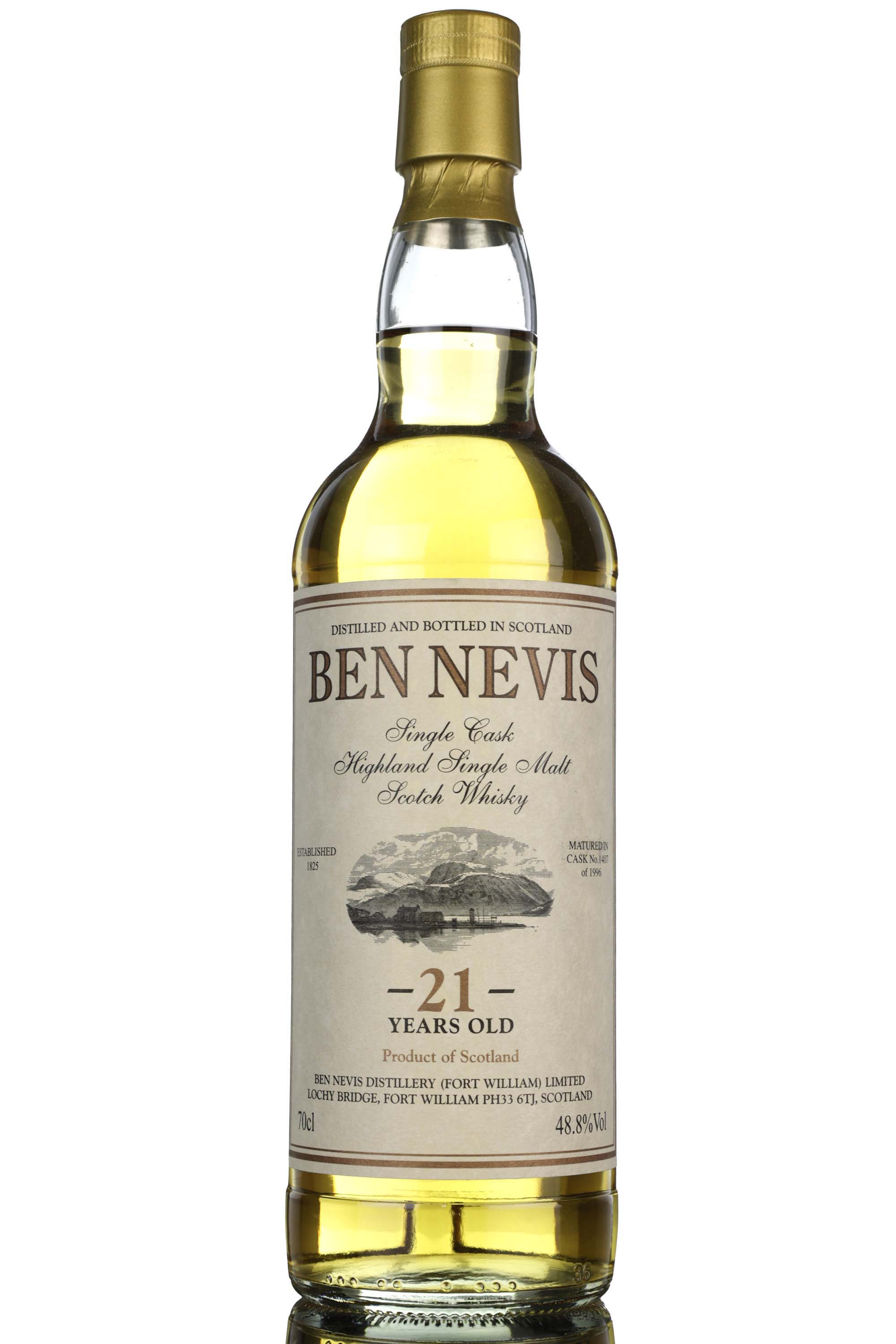 Ben Nevis 1996 - 21 Year Old - Private Cask - Single Cask 1407