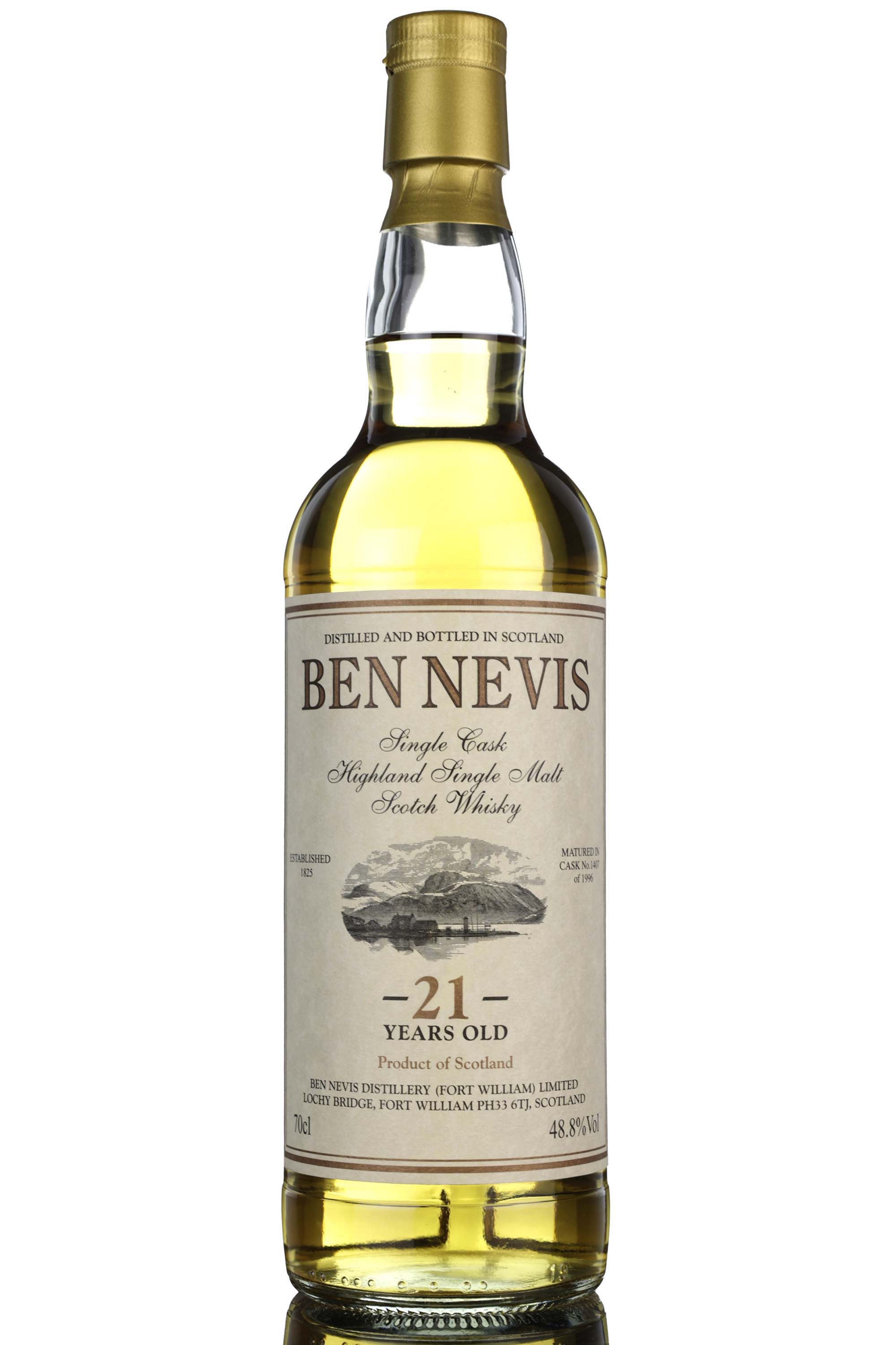 Ben Nevis 1996 - 21 Year Old - Private Cask - Single Cask 1407