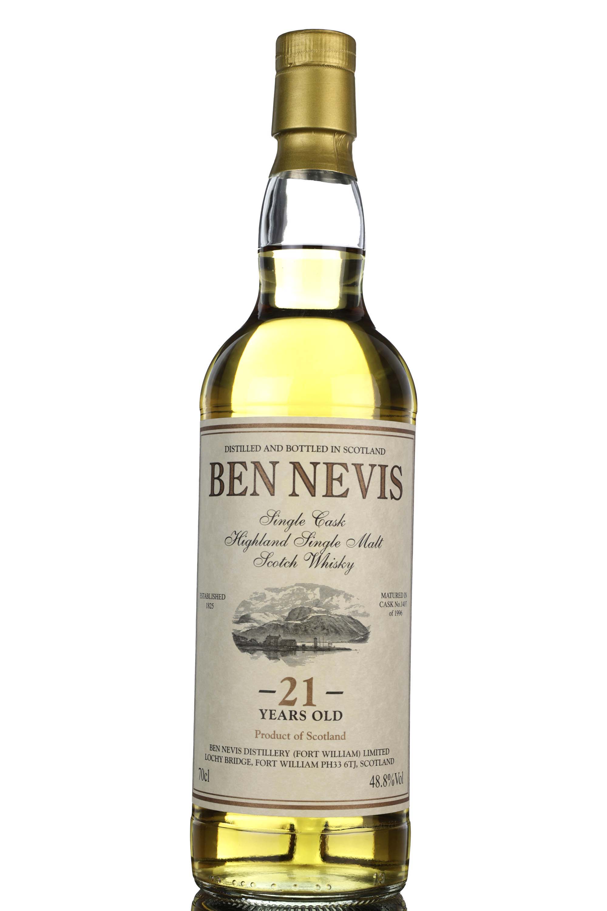 Ben Nevis 1996 - 21 Year Old - Private Cask - Single Cask 1407