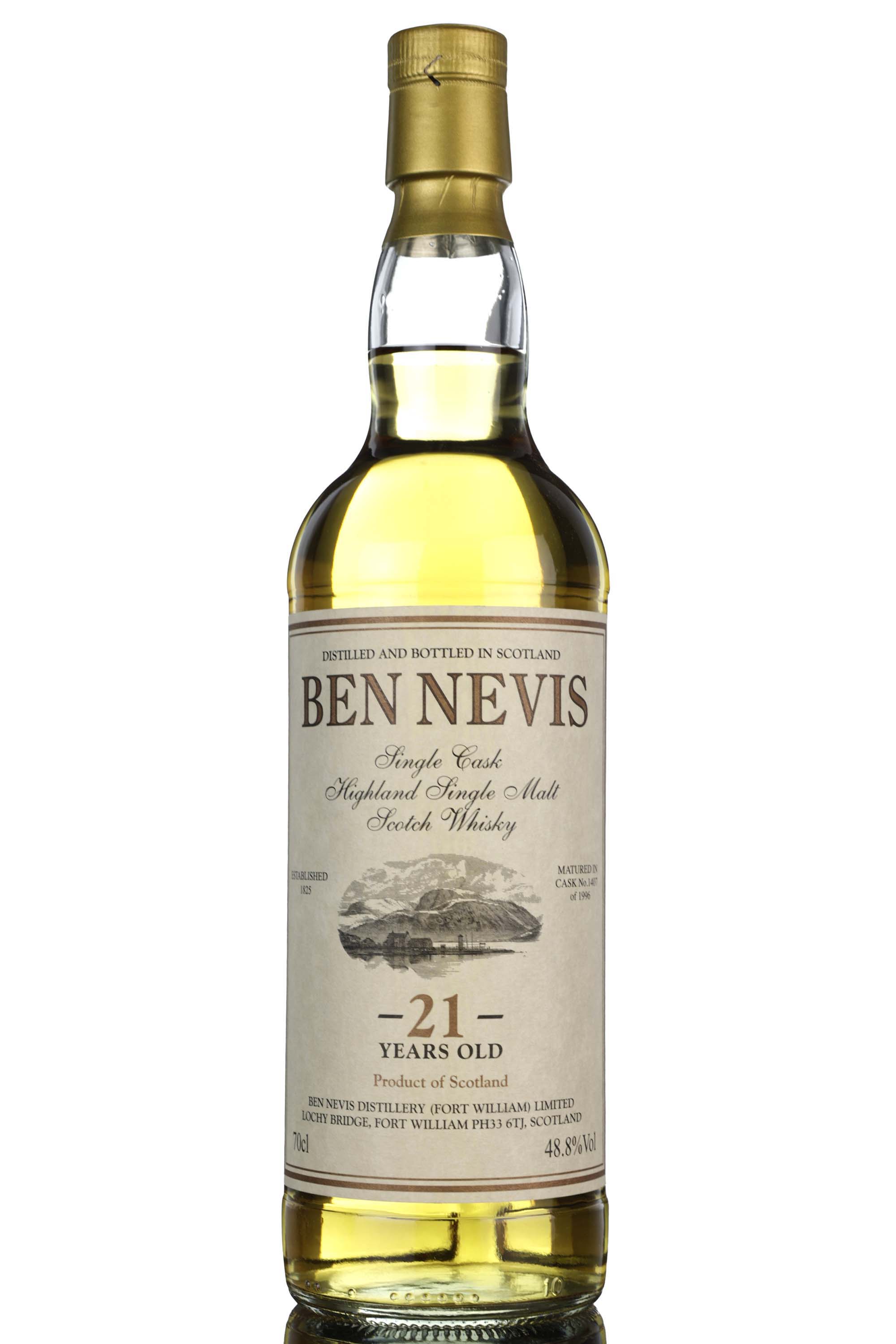 Ben Nevis 1996 - 21 Year Old - Private Cask - Single Cask 1407