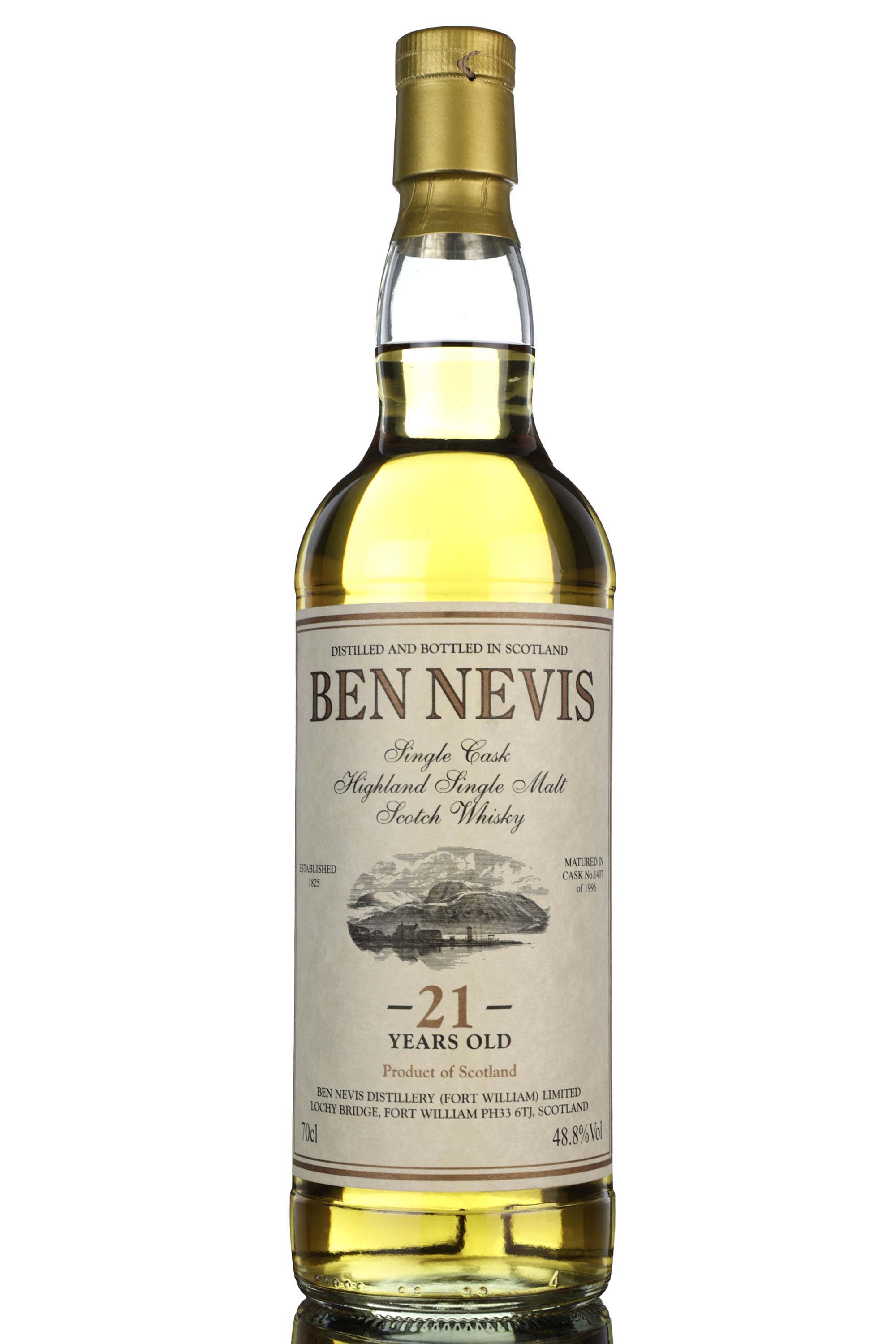 Ben Nevis 1996 - 21 Year Old - Private Cask - Single Cask 1407