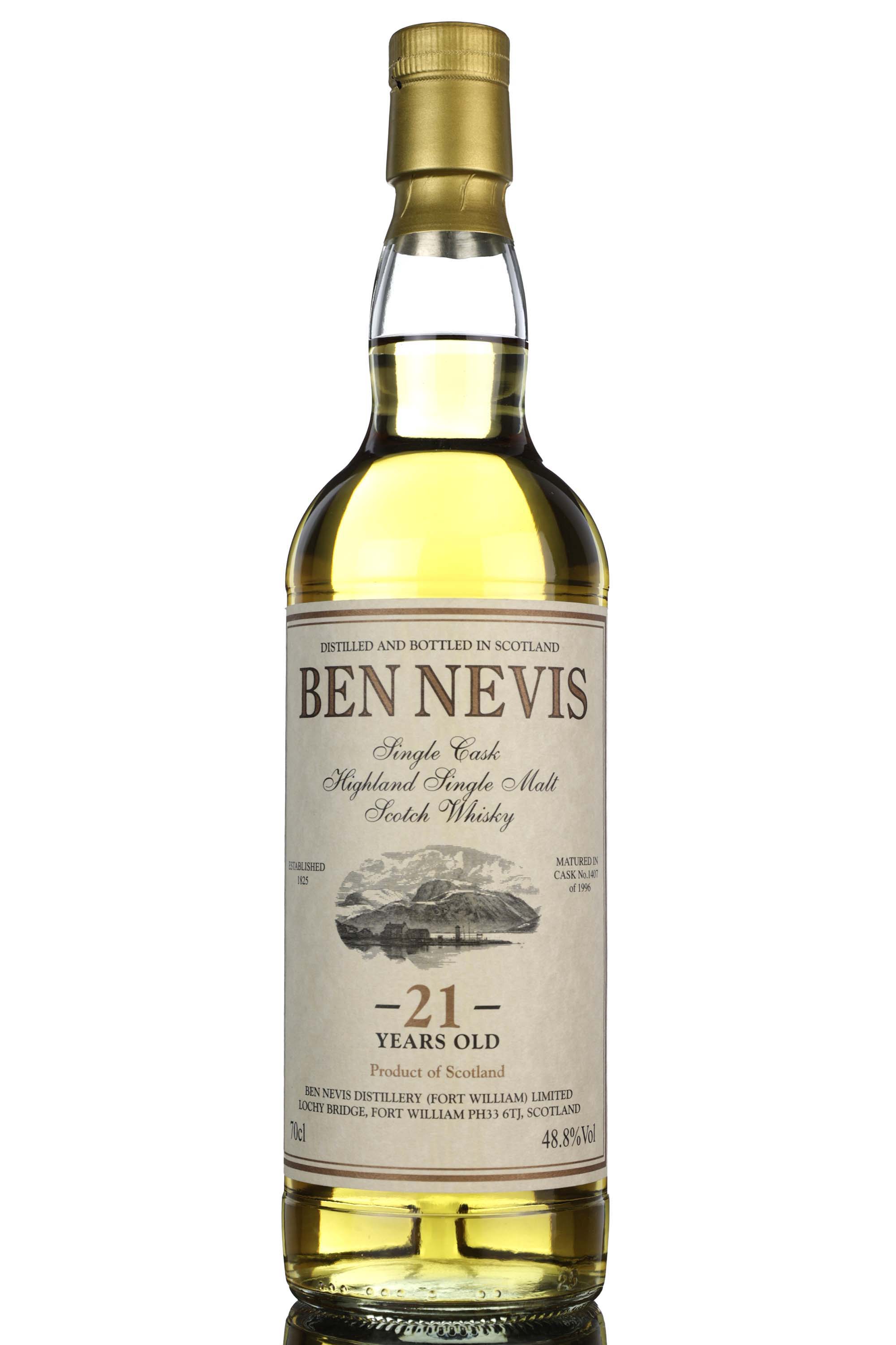 Ben Nevis 1996 - 21 Year Old - Private Cask - Single Cask 1407