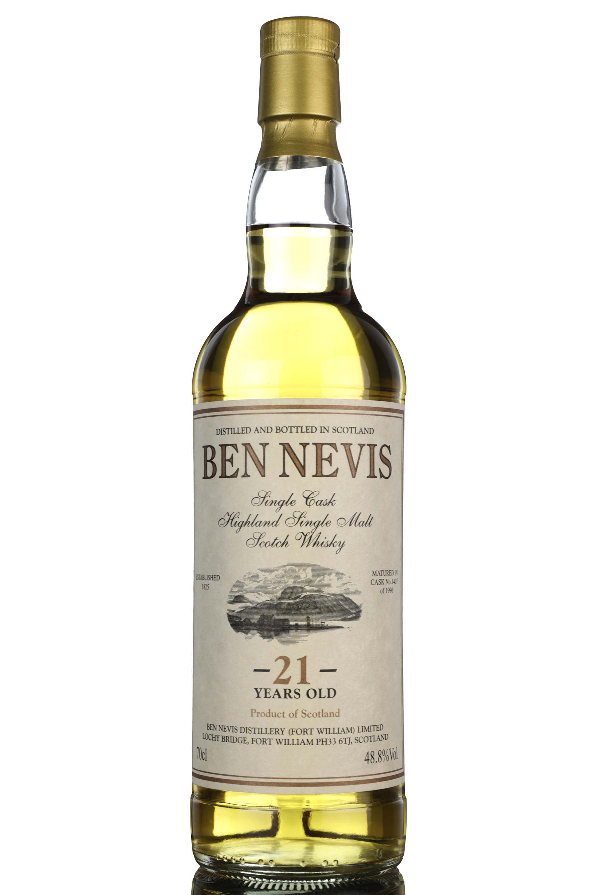 Ben Nevis 1996 - 21 Year Old - Private Cask - Single Cask 1407