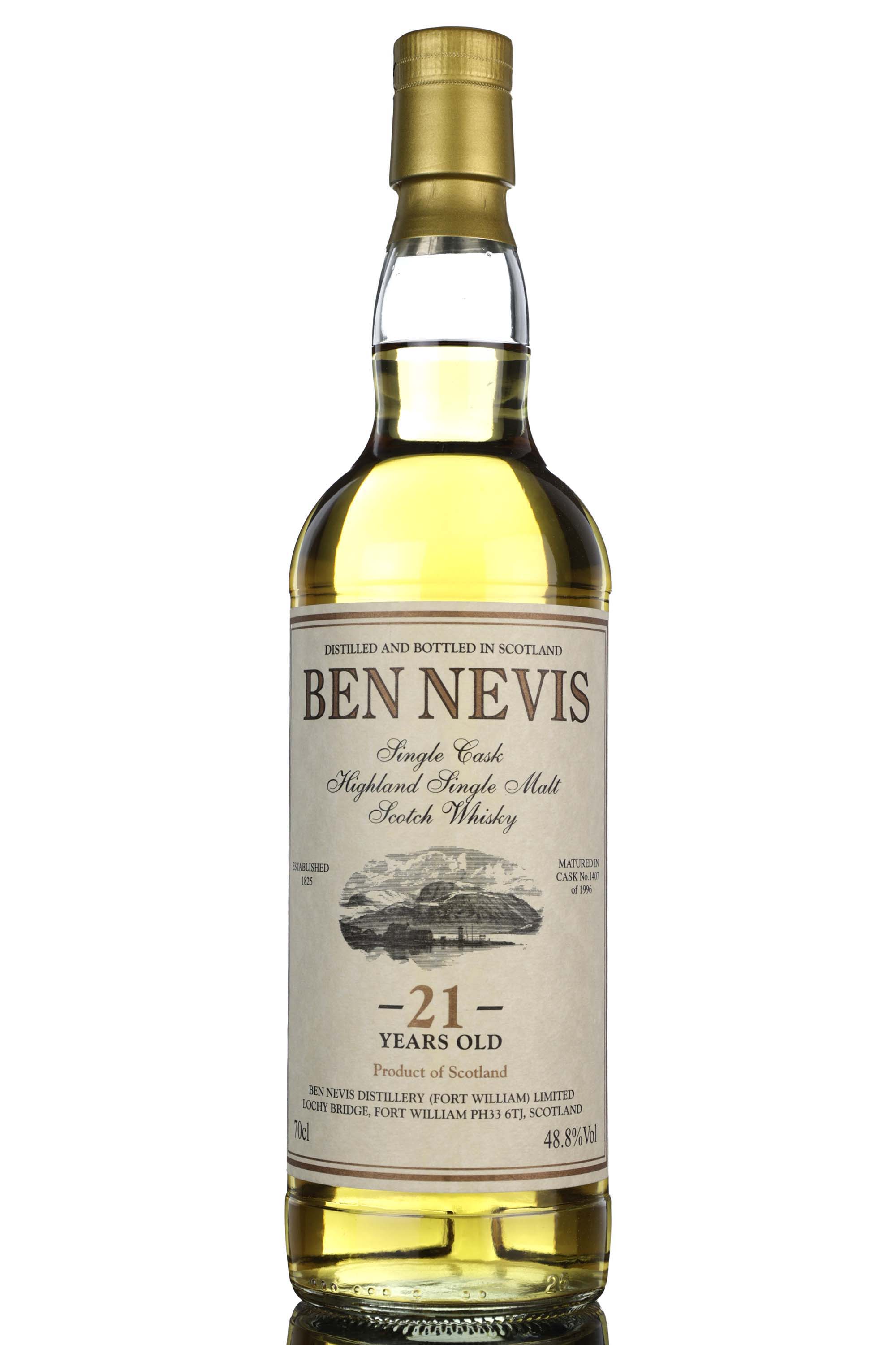 Ben Nevis 1996 - 21 Year Old - Private Cask - Single Cask 1407