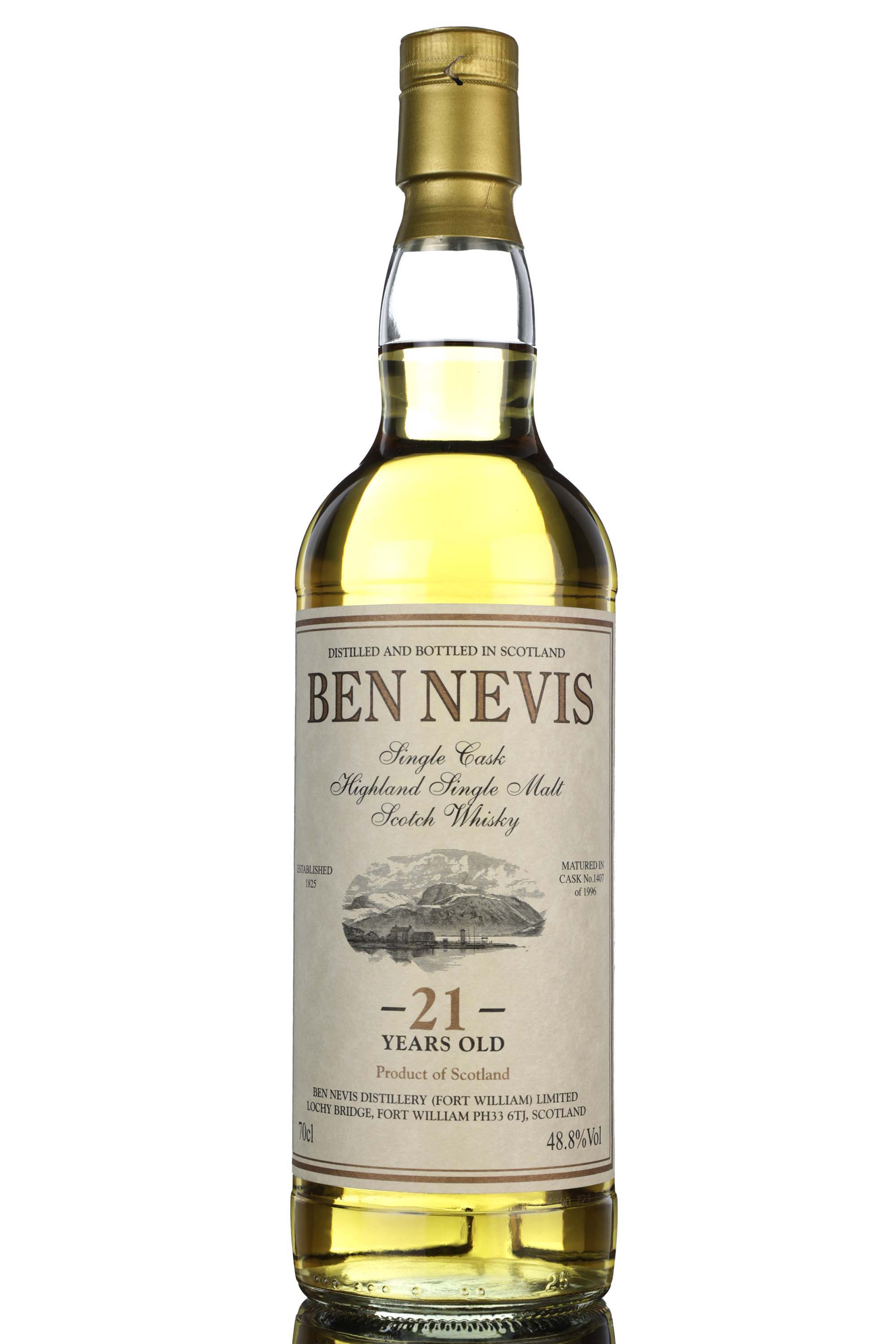 Ben Nevis 1996 - 21 Year Old - Private Cask - Single Cask 1407