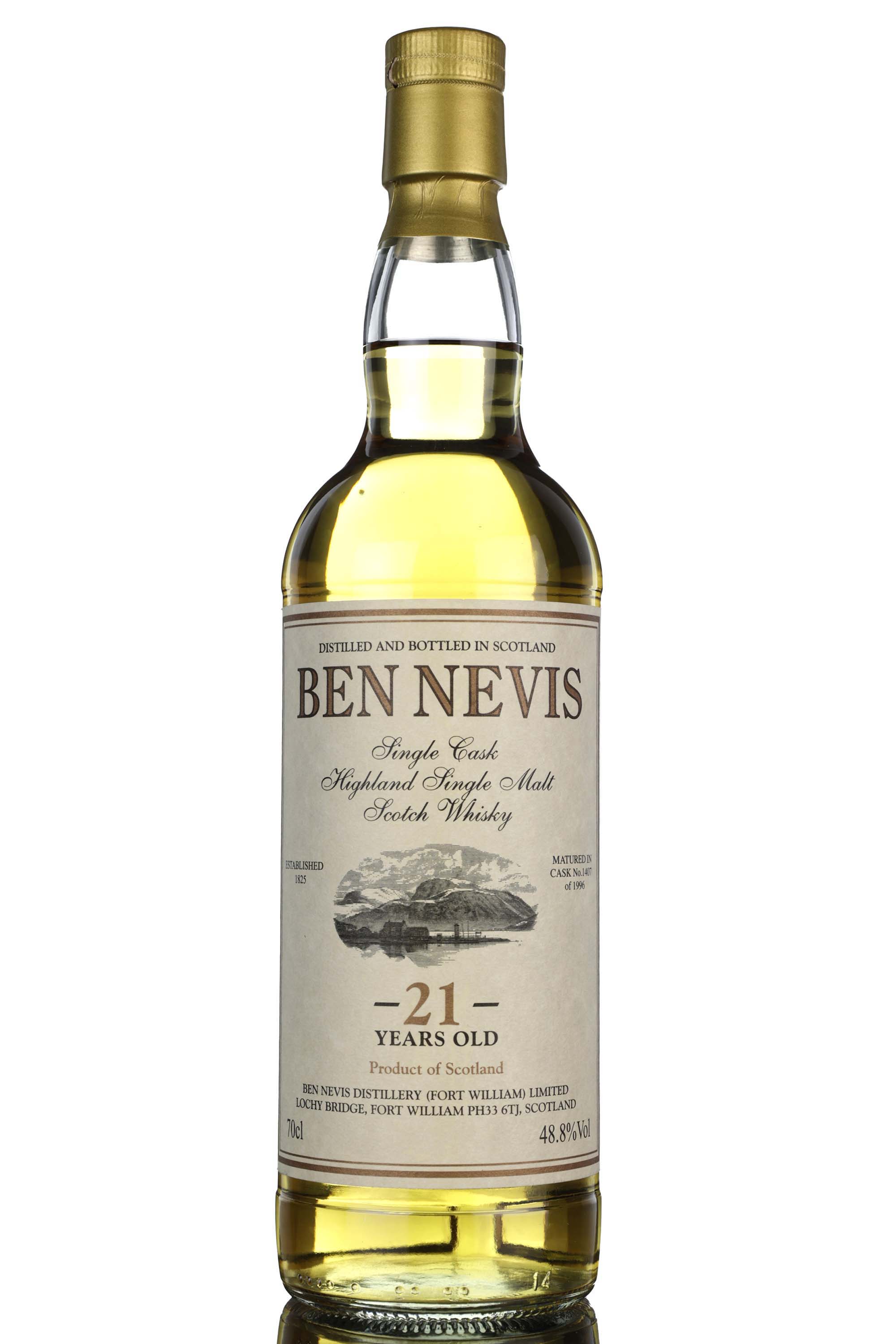 Ben Nevis 1996 - 21 Year Old - Private Cask - Single Cask 1407