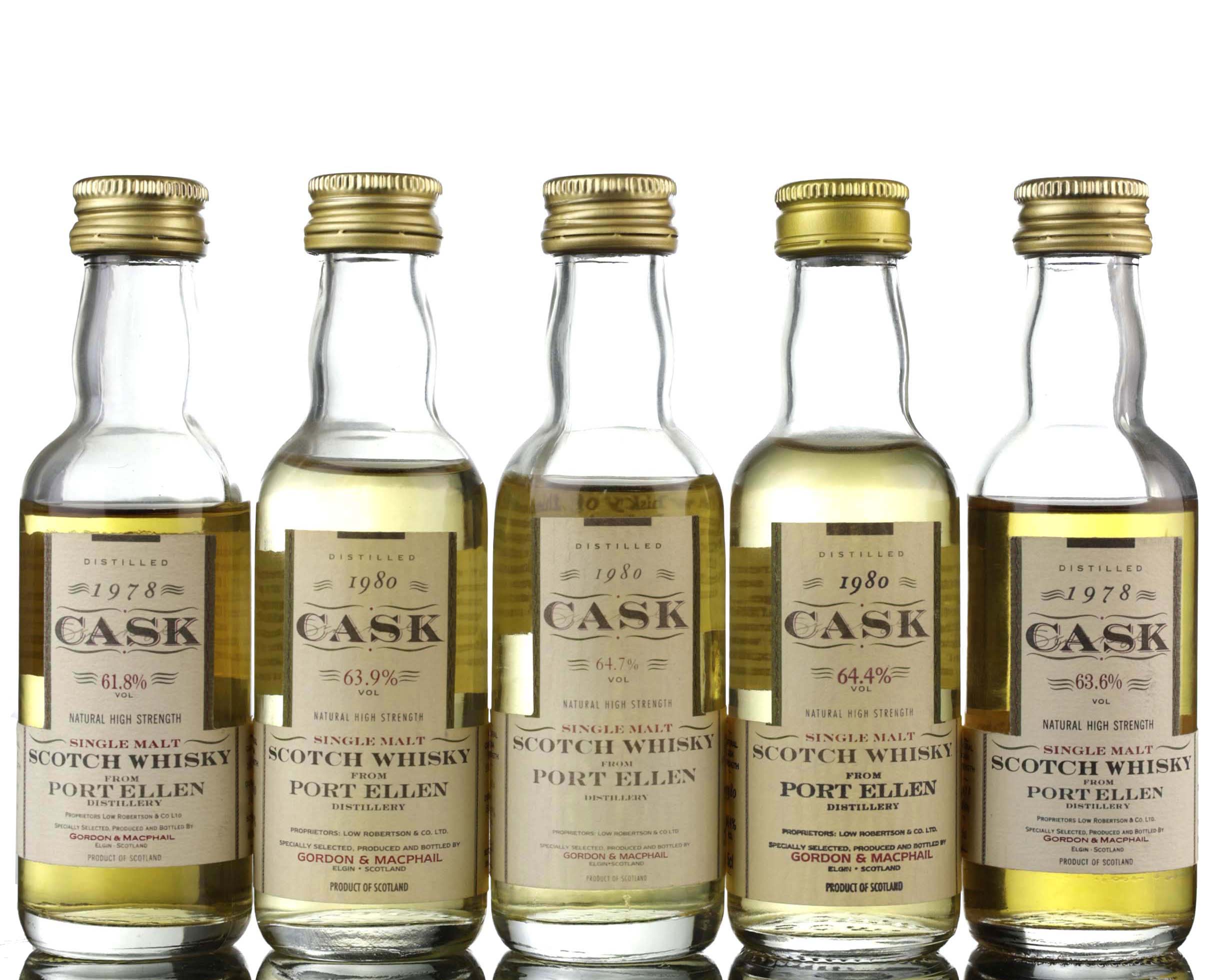 5 x Gordon & MacPhail Cask Strength - Miniatures