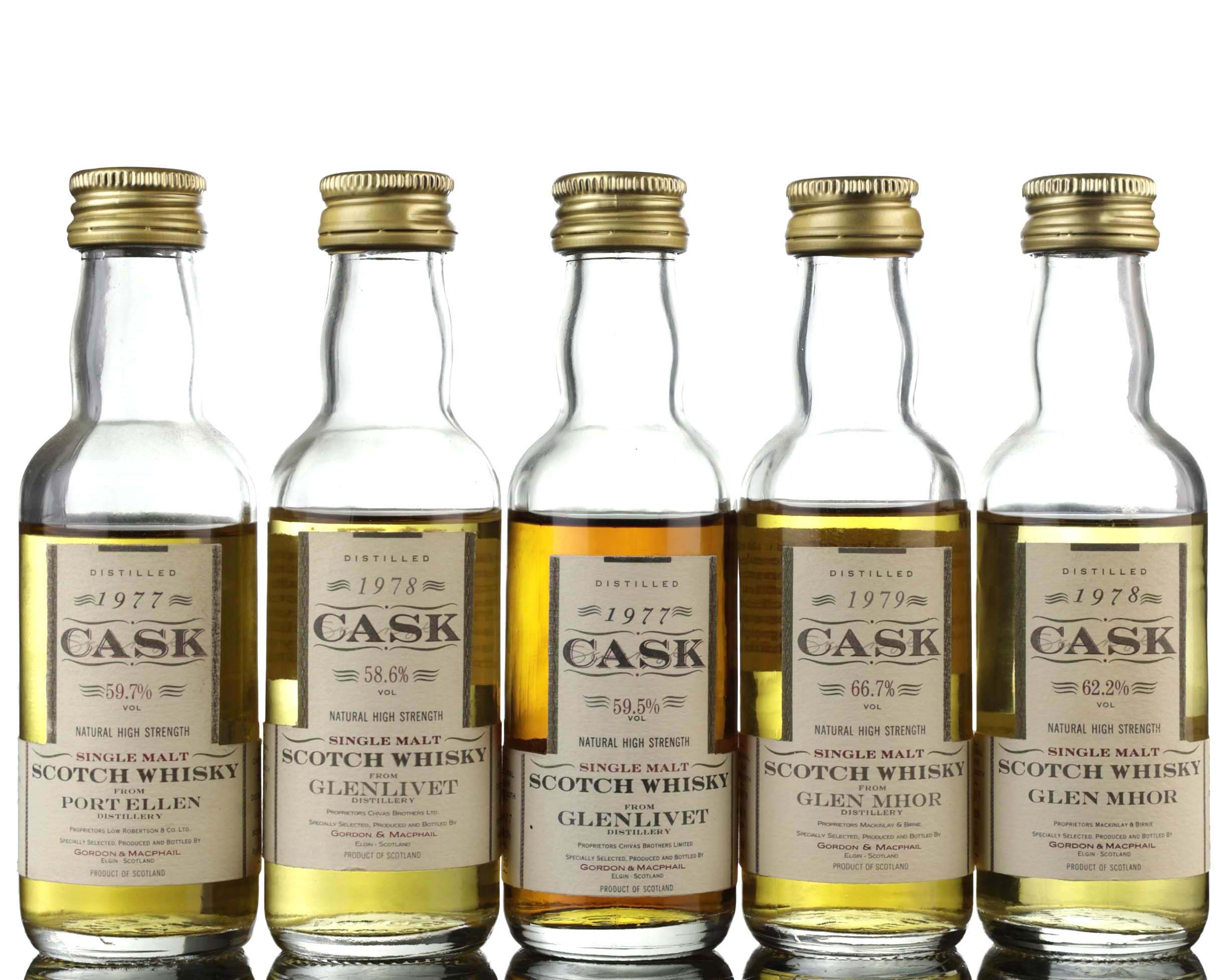 5 x Gordon & MacPhail Cask Strength - Miniatures