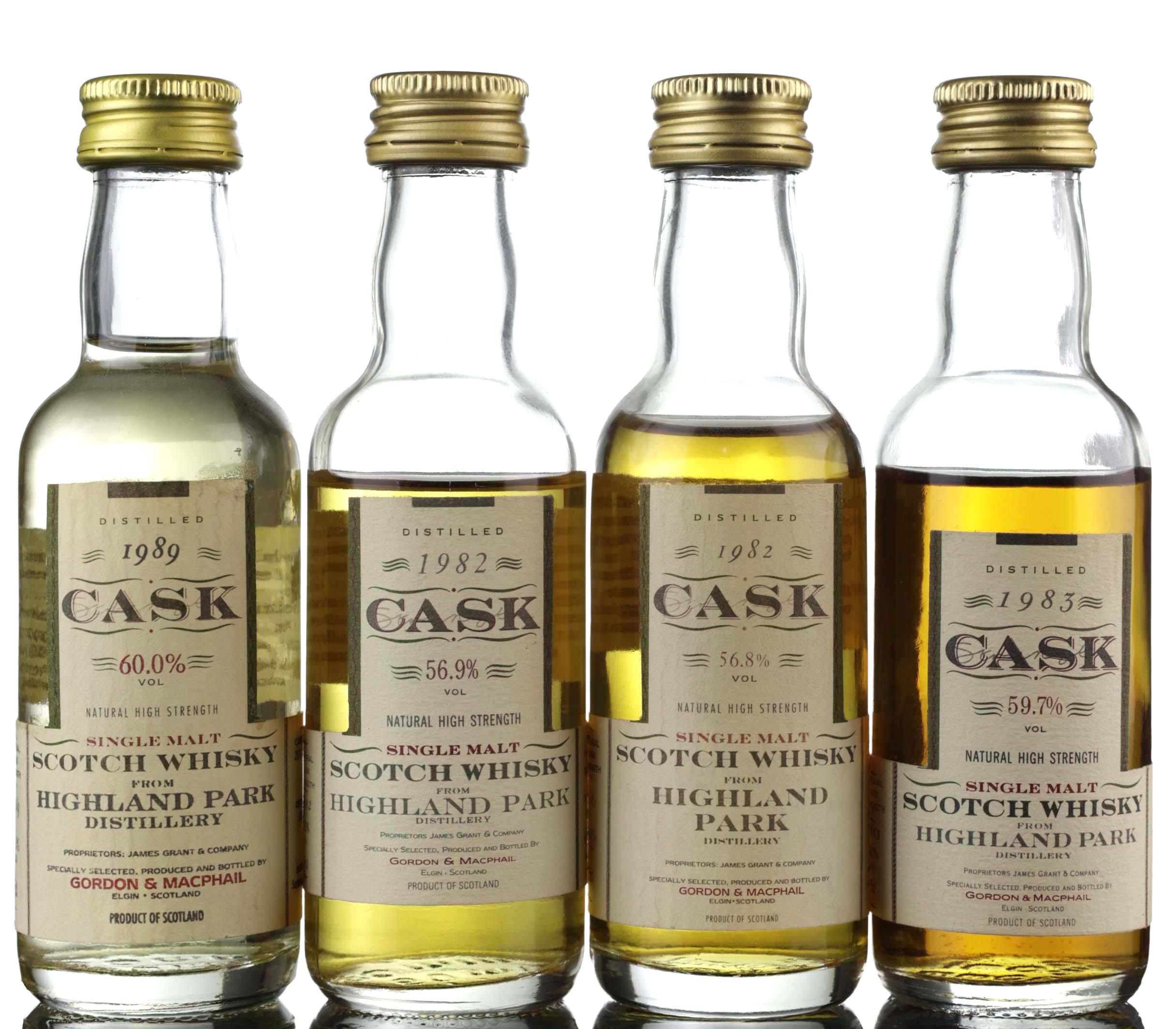 4 x Gordon & MacPhail Cask Strength - Miniatures