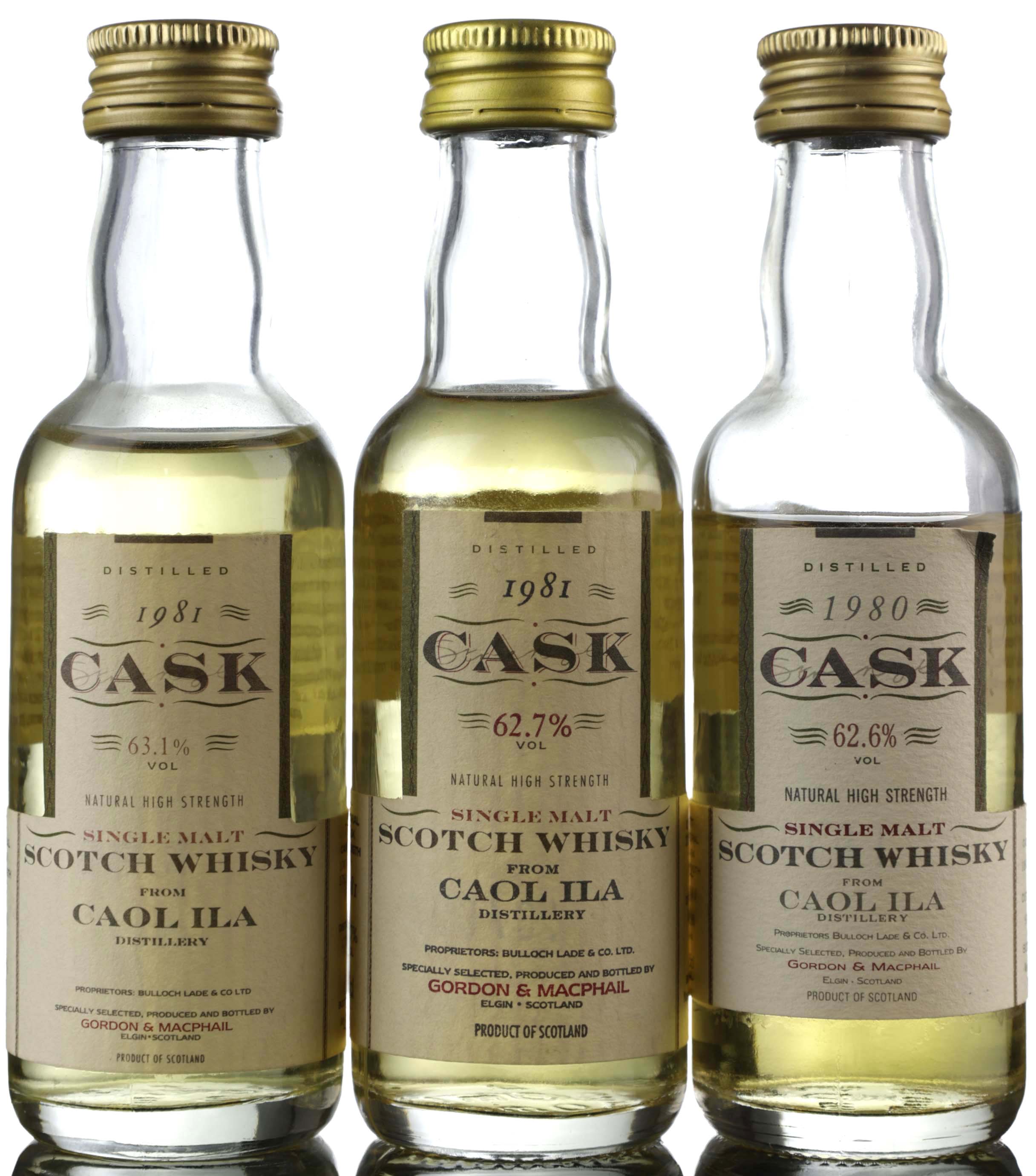 3 x Gordon & MacPhail Cask Strength - Miniatures