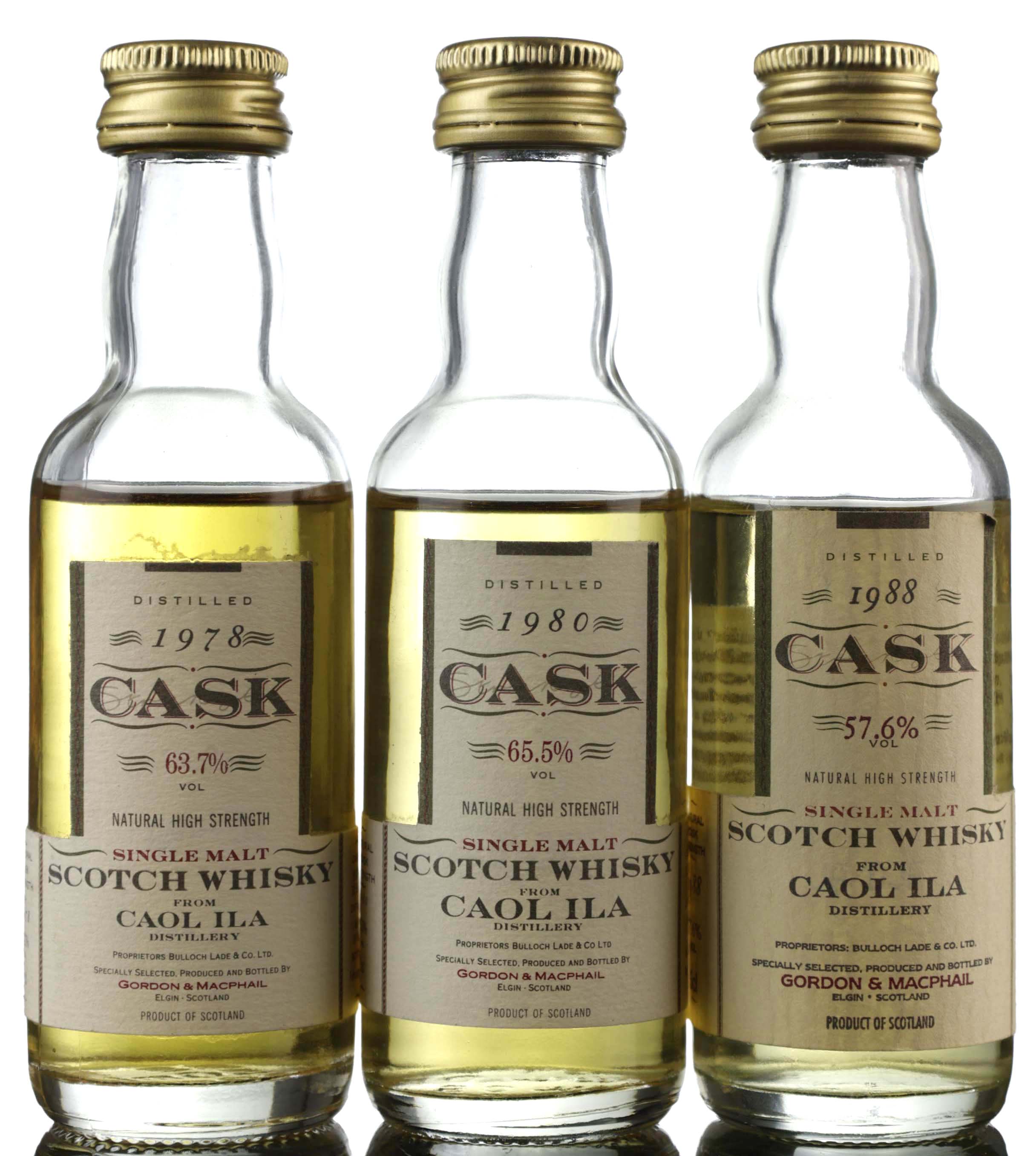 3 x Gordon & MacPhail Cask Strength - Miniatures