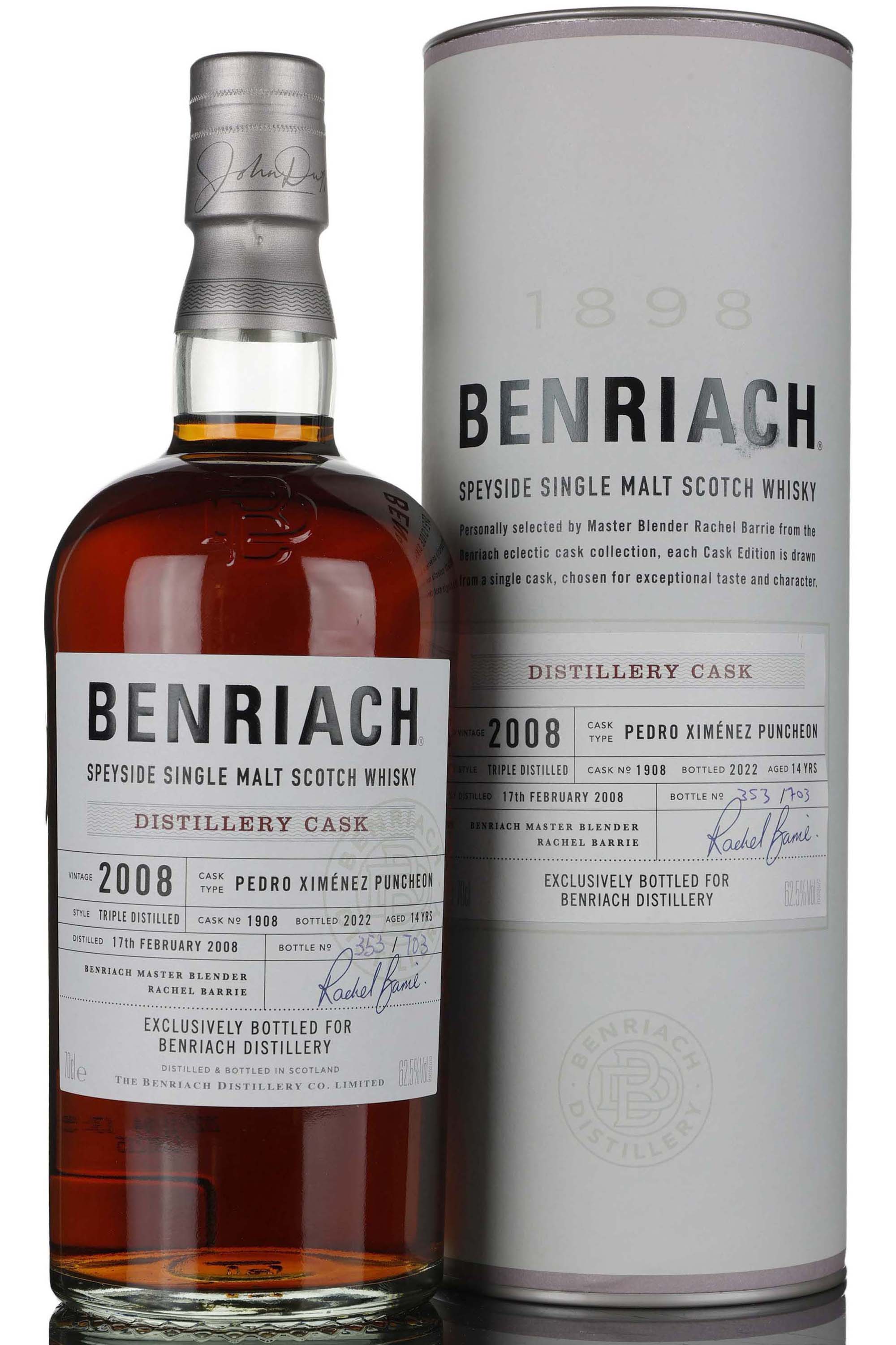 Benriach 2008-2022 - 14 Year Old - Distillery Exclusive - Single Cask 1908