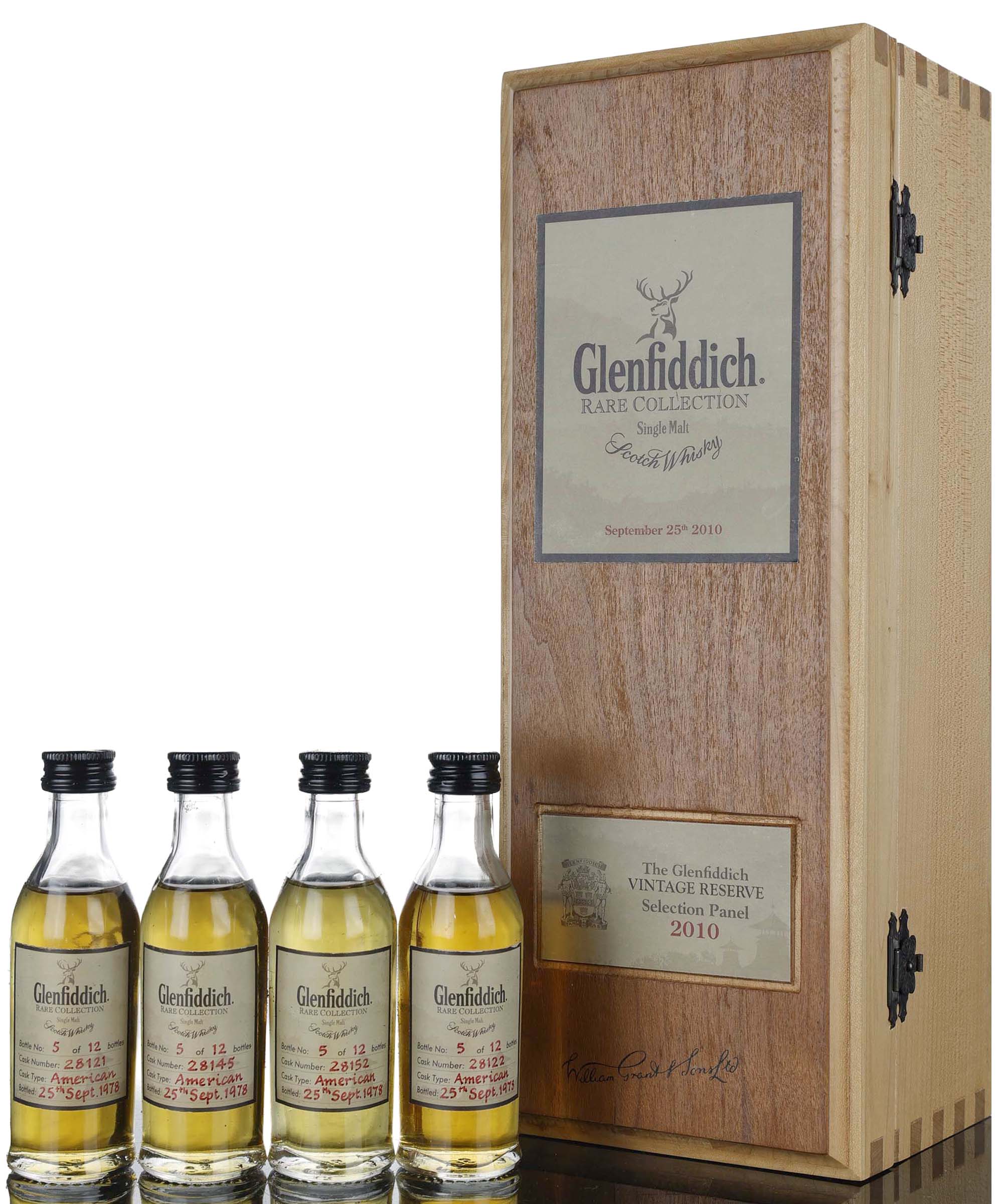 Glenfiddich Vintage Reserve Selection Panel 2010 - Single Cask Miniature Collection