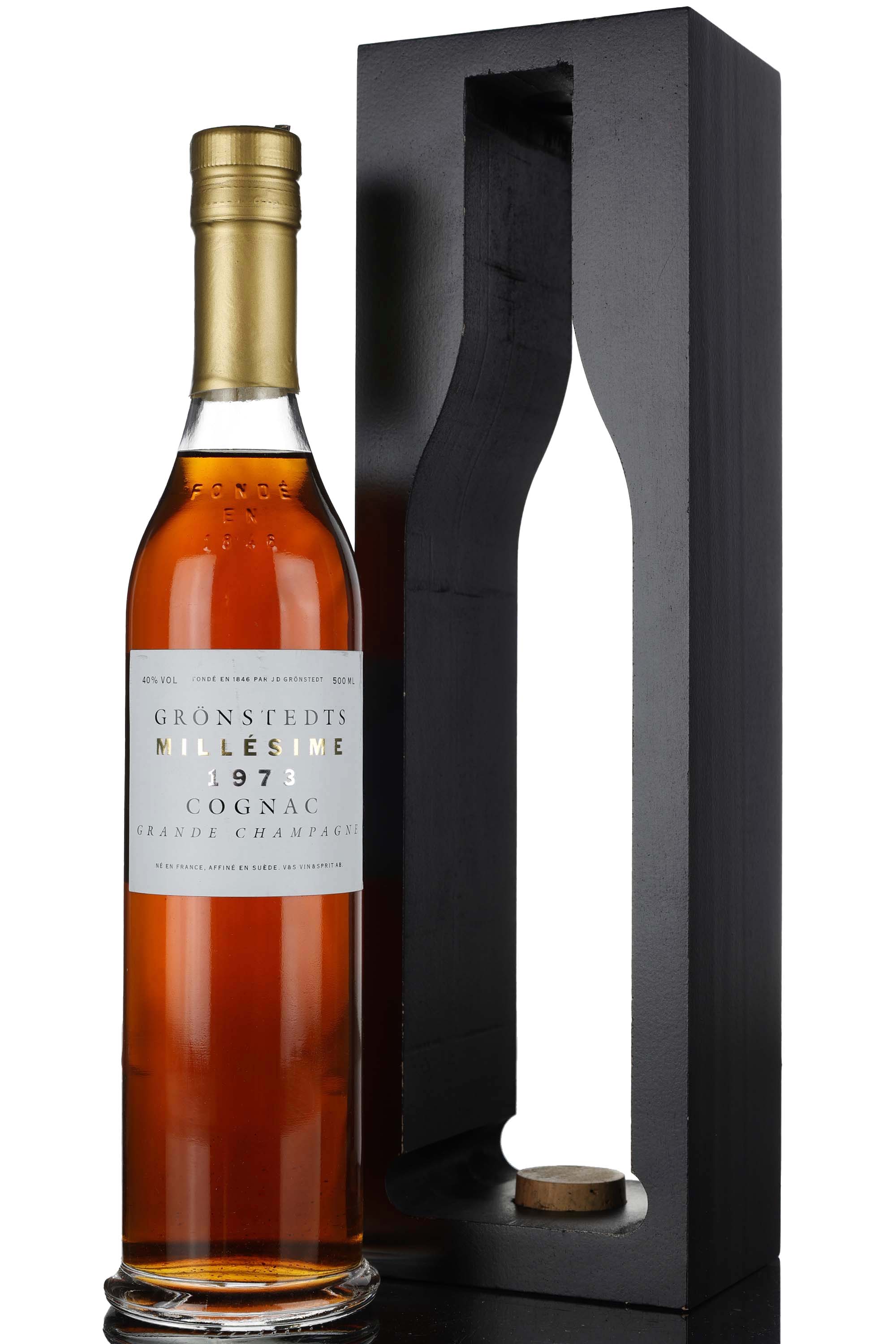 Gronstedts 1973 Grande Champagne Cognac - Half Litre