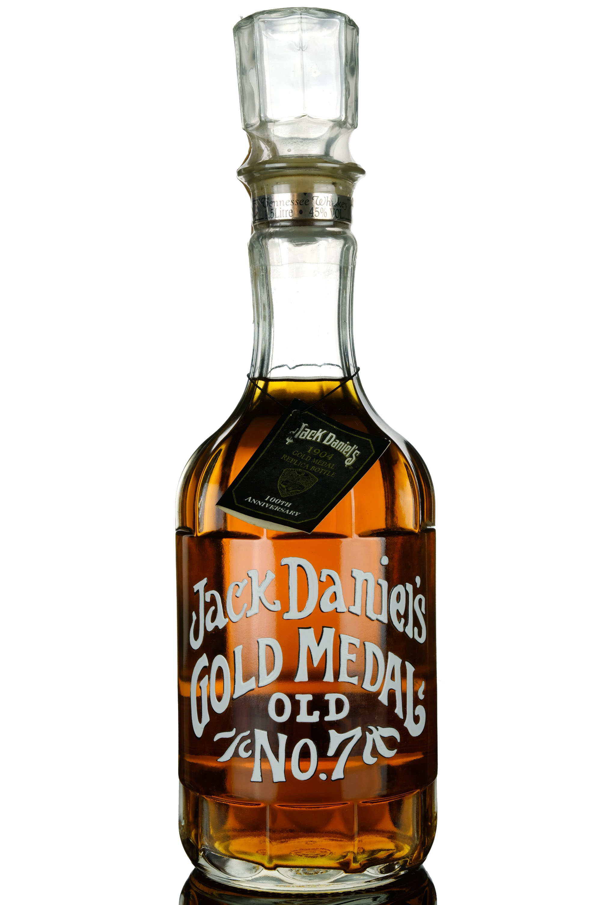Jack Daniels 1904 Gold Medal Replica Bottle - 100th Anniversary 1904-2004 - 1.5 Litres