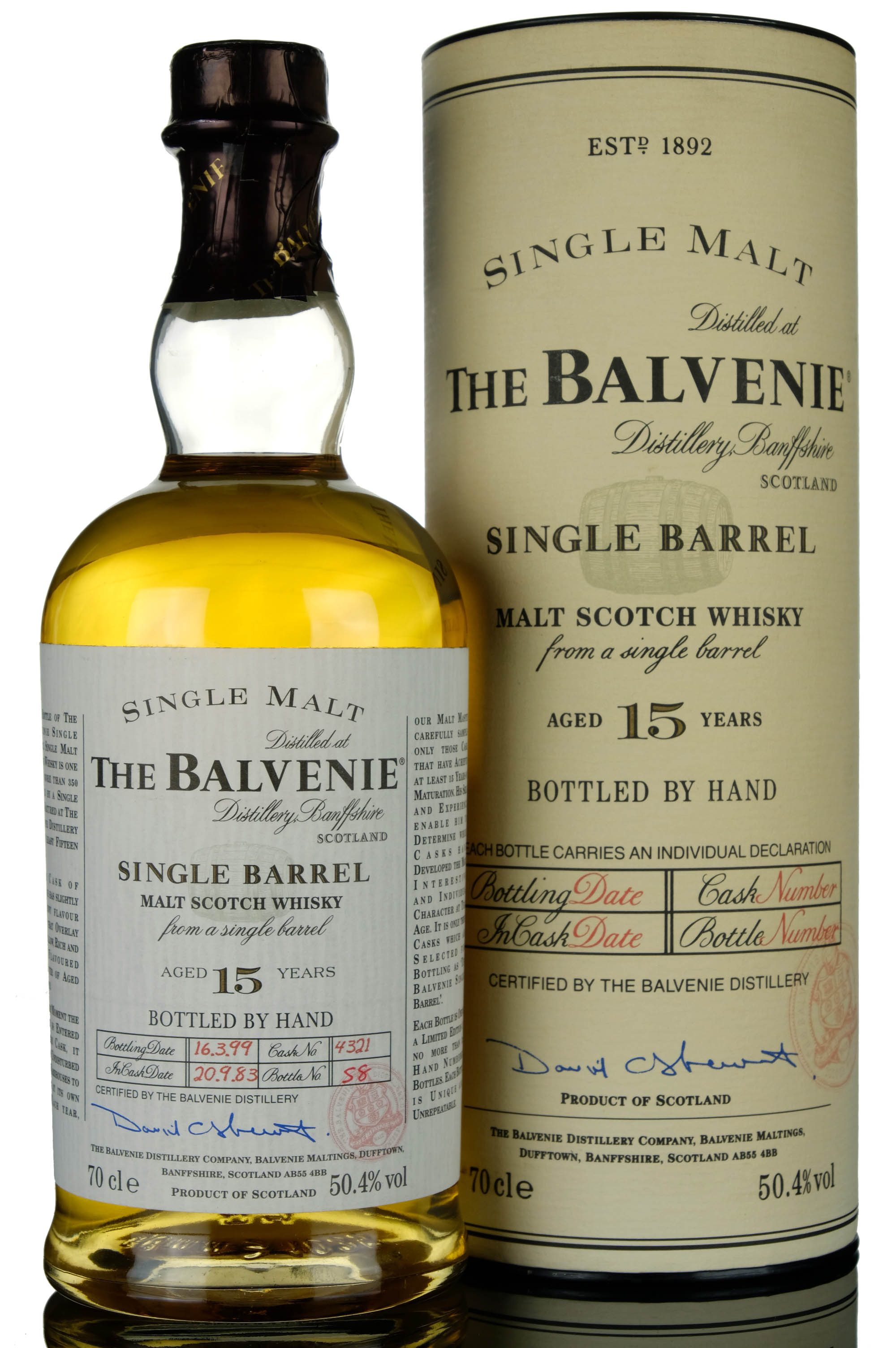 Balvenie 1983-1999 - 15 Year Old - Single Barrel 4321