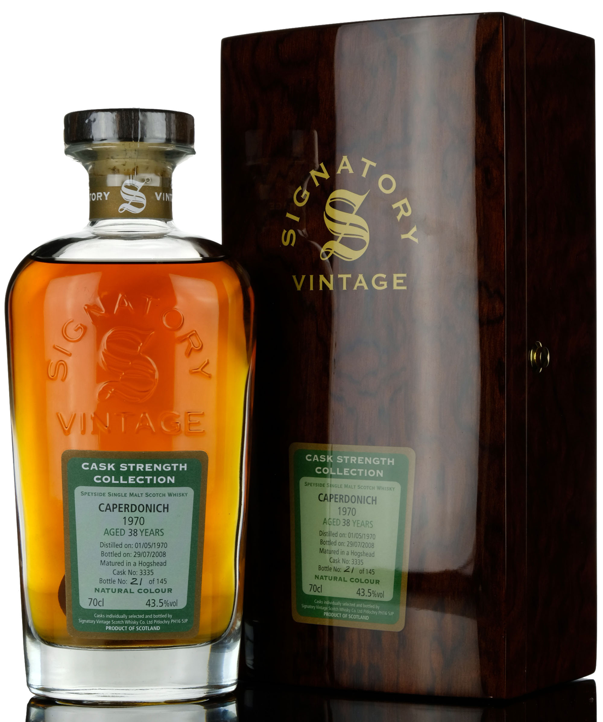 Caperdonich 1970-2008 - 38 Year Old - Signatory Vintage - Cask Strength Collection - Singl