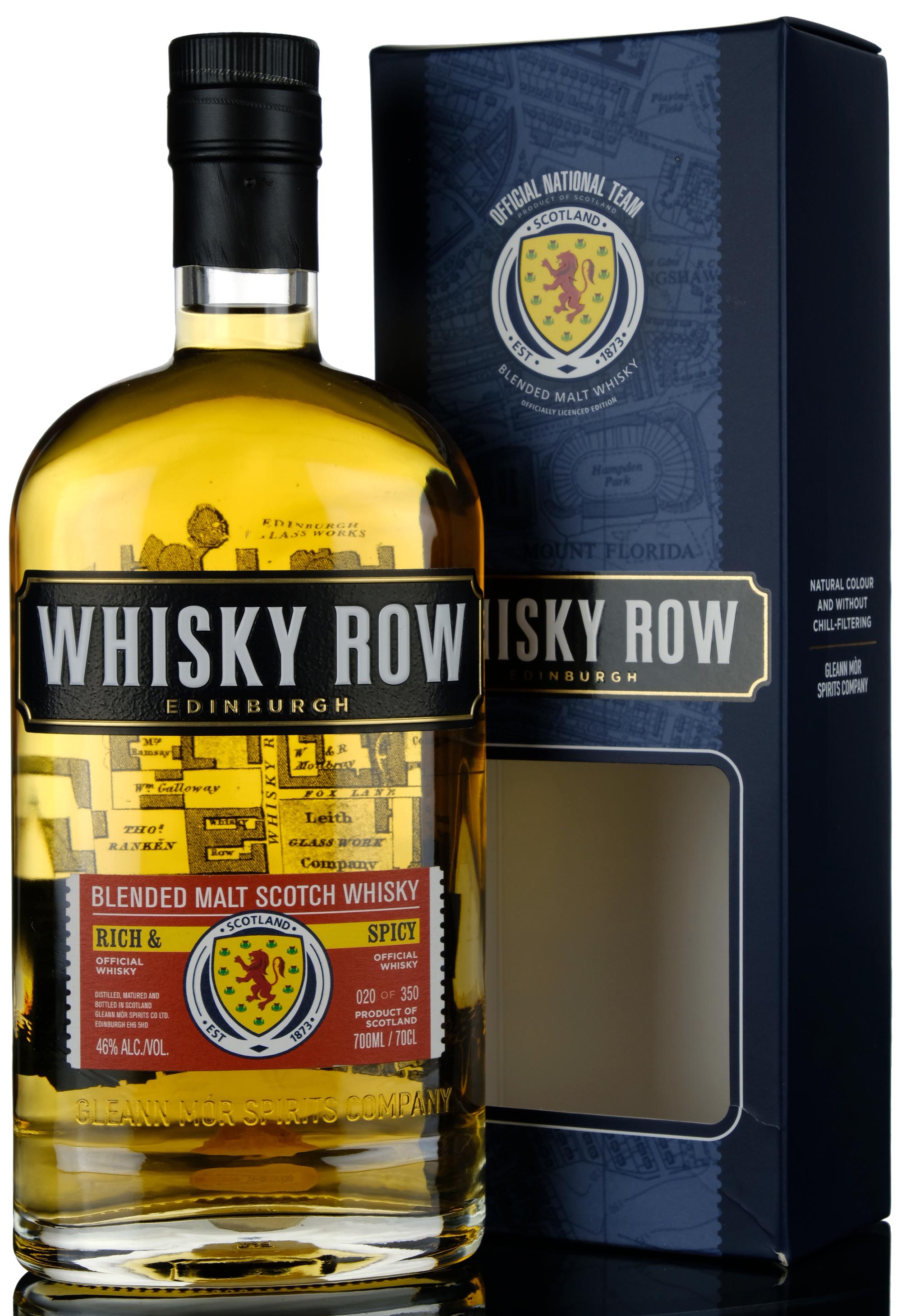 Whisky Row Rich  Spicy  Official Scotland National Team Whisky  Limited Edition