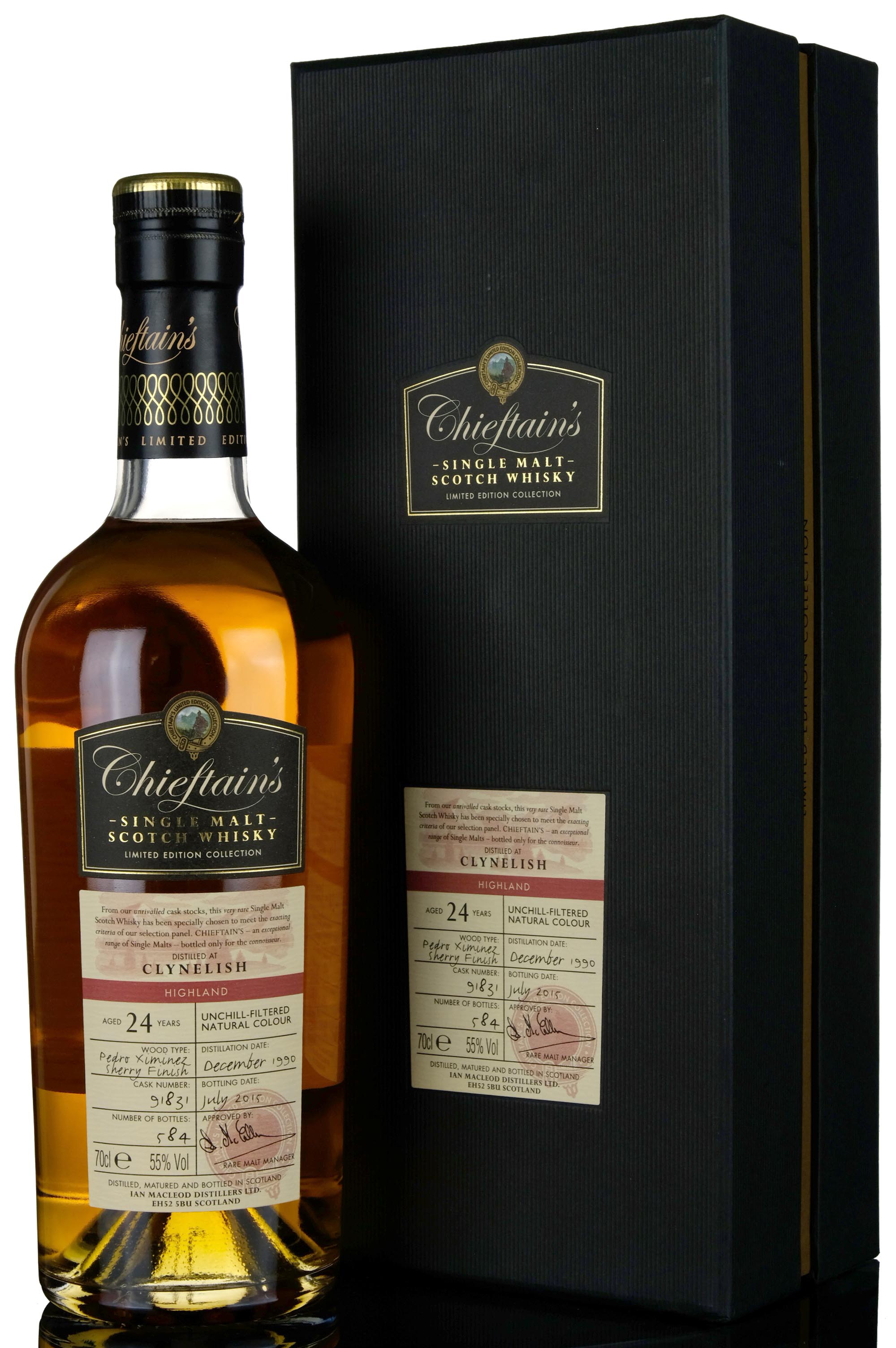 Clynelish 1990-2015 - 24 Year Old - Chieftains - Single Cask 91831