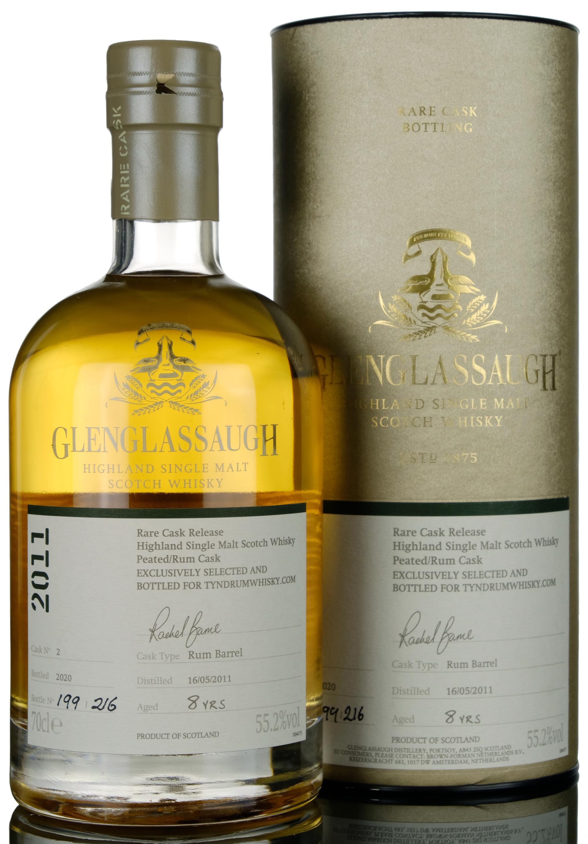 Glenglassaugh 2011-2020 - 8 Year Old - Single Cask 2 - Rare Cask Release - Tyndrum Exclusi