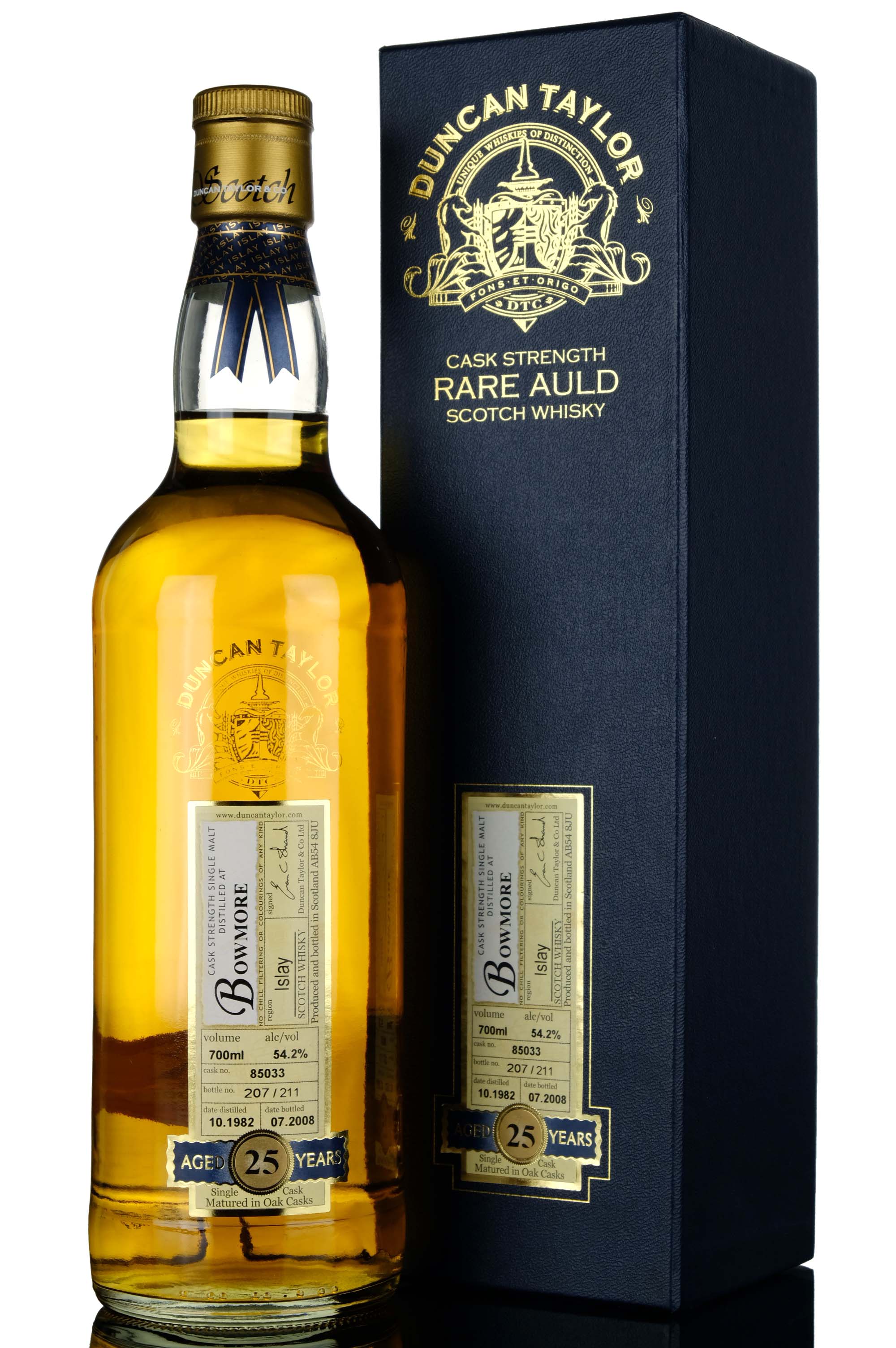 Bowmore 1982-2008 - 25 Year Old - Duncan Taylor - Rare Auld - Single Cask 85033