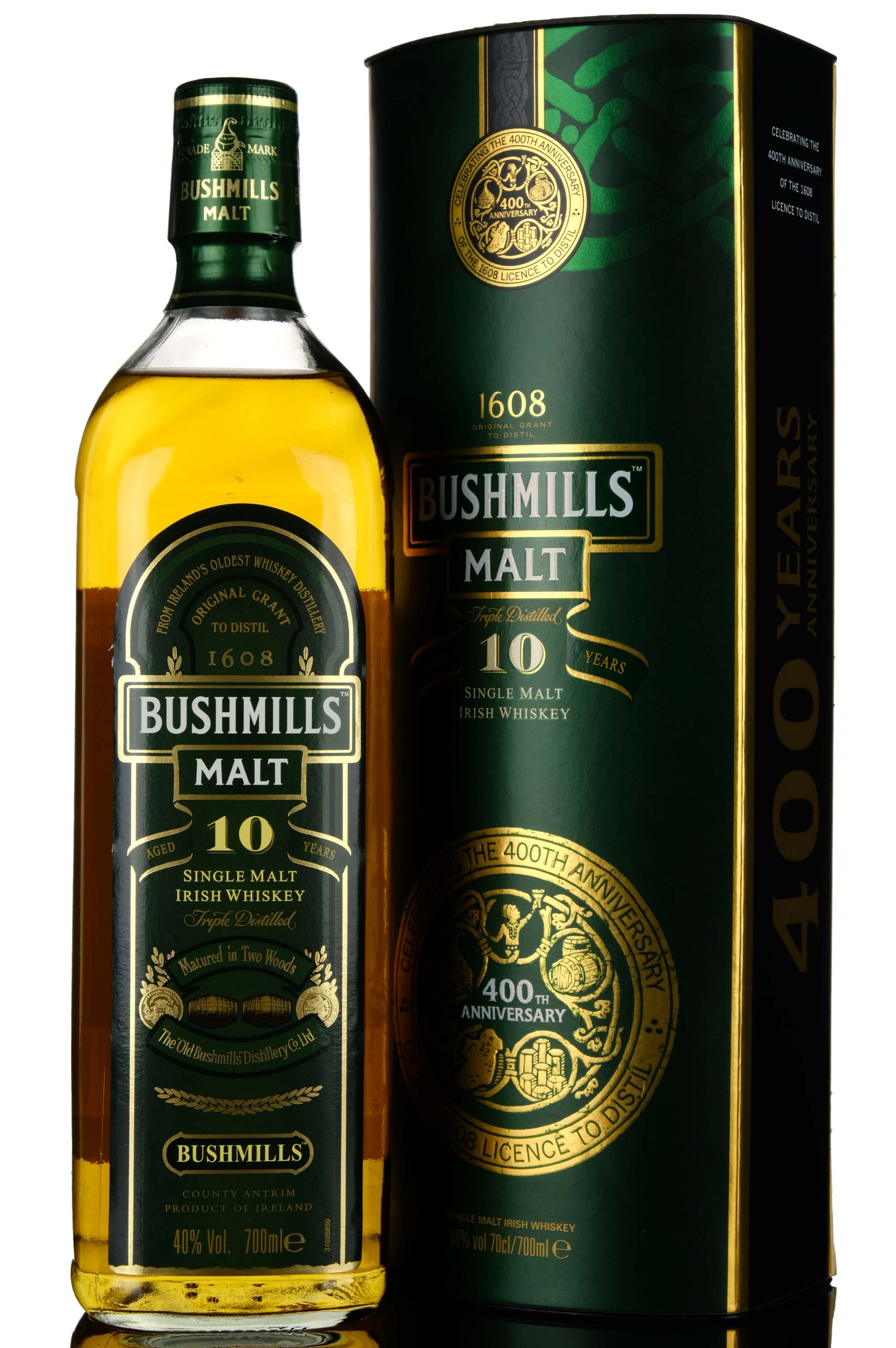 Bushmills Malt 10 Year Old  400th Anniversary Of The Original Grant To Distill  2008 Rel