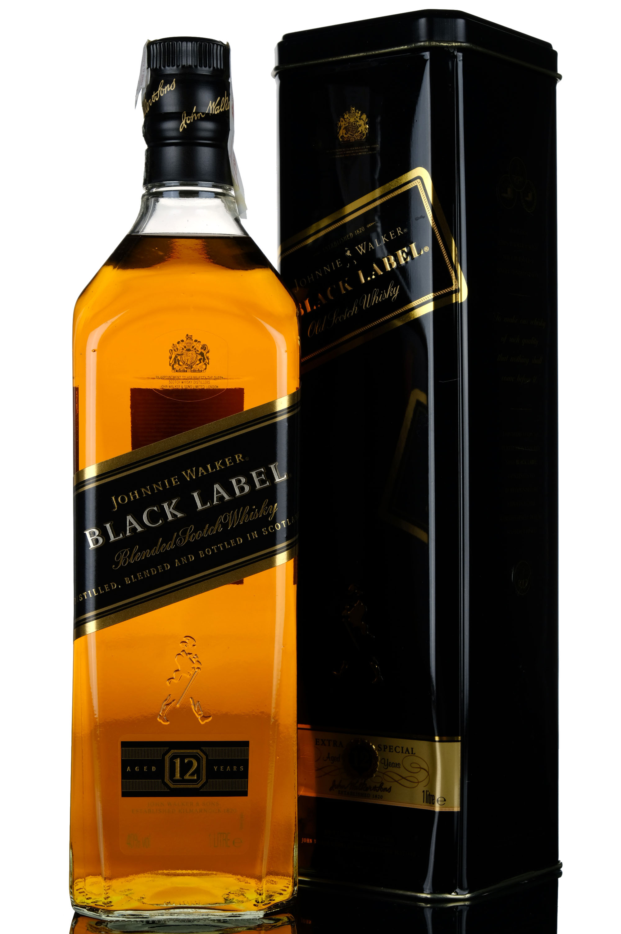 Johnnie Walker 12 Year Old - Black Label - Extra Special - 1 Litre