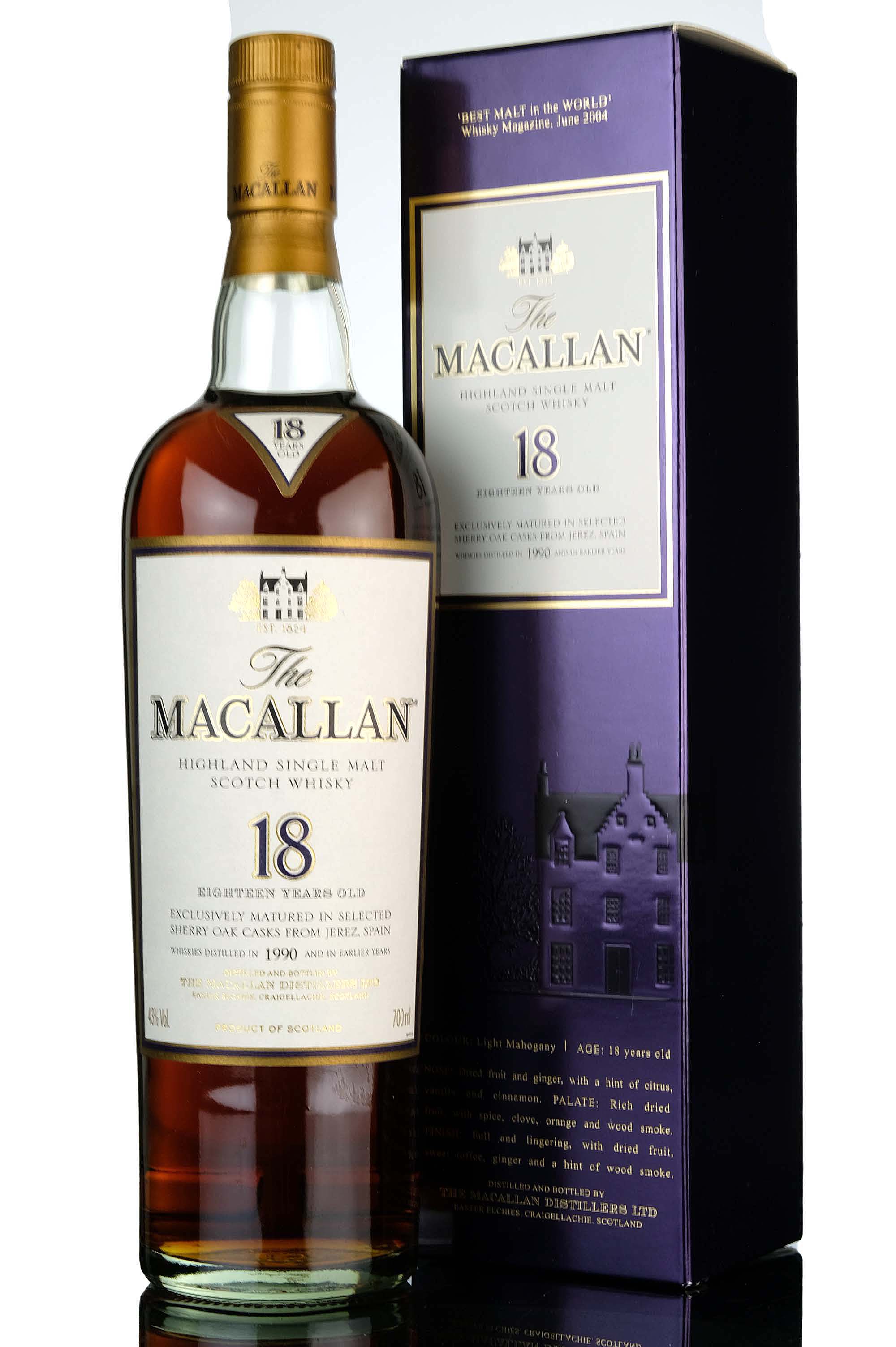 Macallan 1990 - 18 Year Old - Sherry Cask