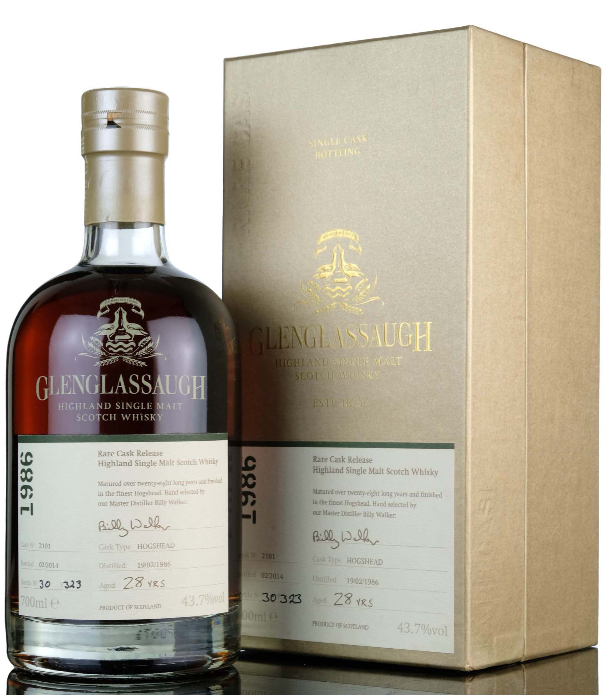 Glenglassaugh 1986-2014 - 28 Year Old - Single Cask 2101 - Rare Cask Release
