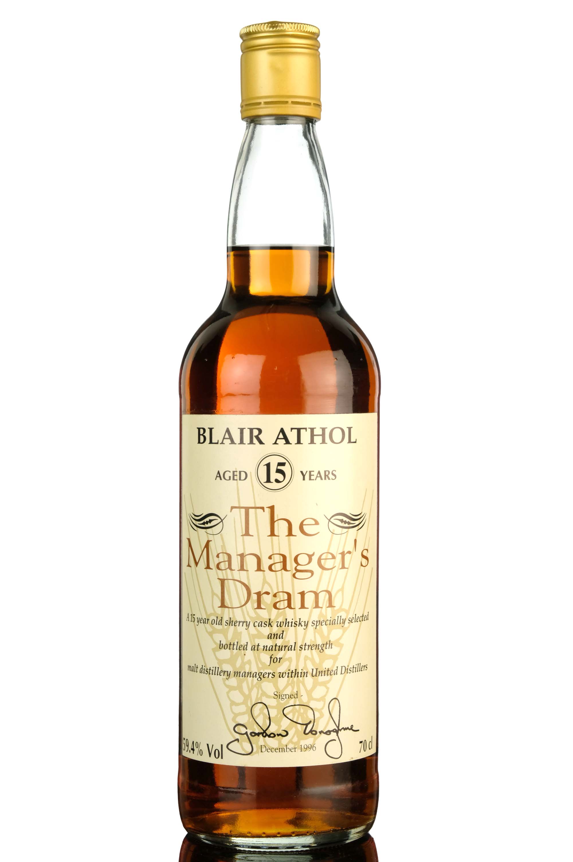 Blair Athol 15 Year Old - Managers Dram 1996