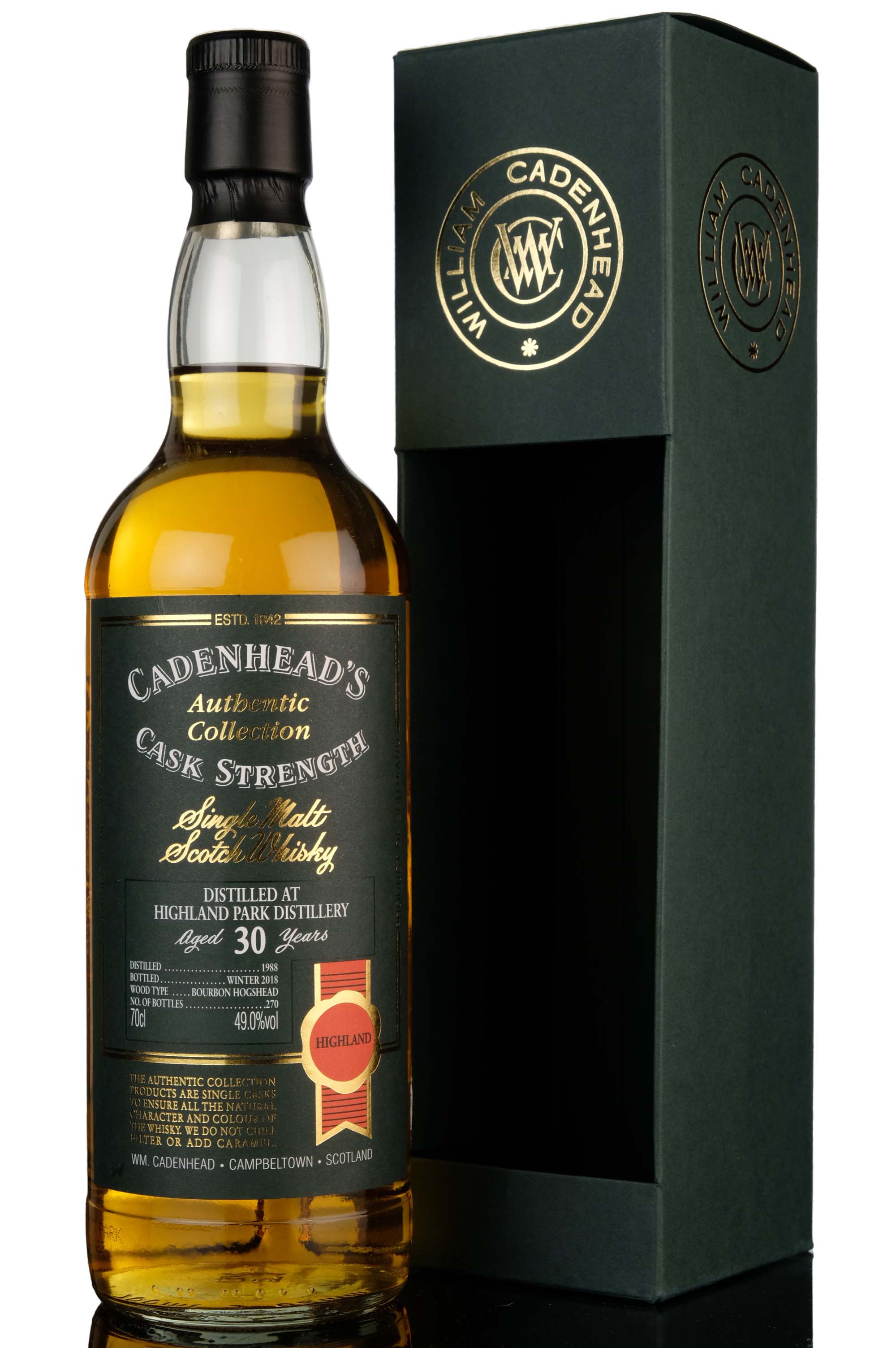 Highland Park 1988-2018 - 30 Year Old - Cadenheads Authentic Collection - Single Cask