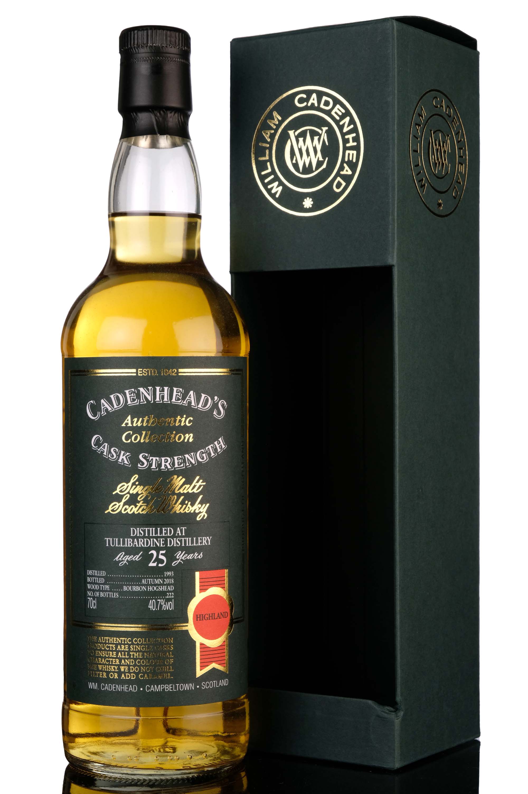 Tullibardine 1993-2018 - 25 Year Old - Cadenheads Authentic Collection - Single Cask