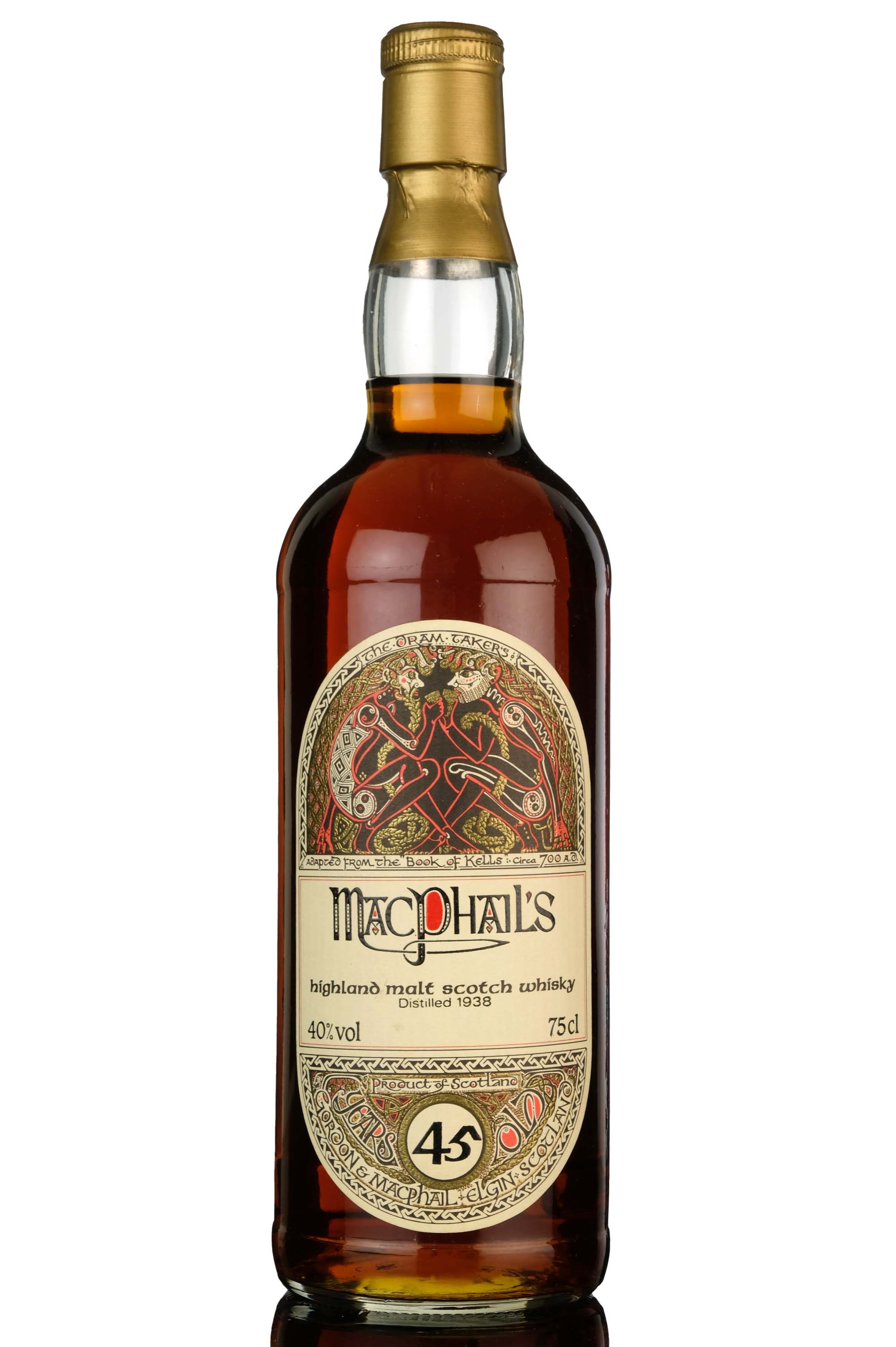 MacPhails 1938 - 45 Year Old - Gordon & MacPhail - Book Of Kells Label