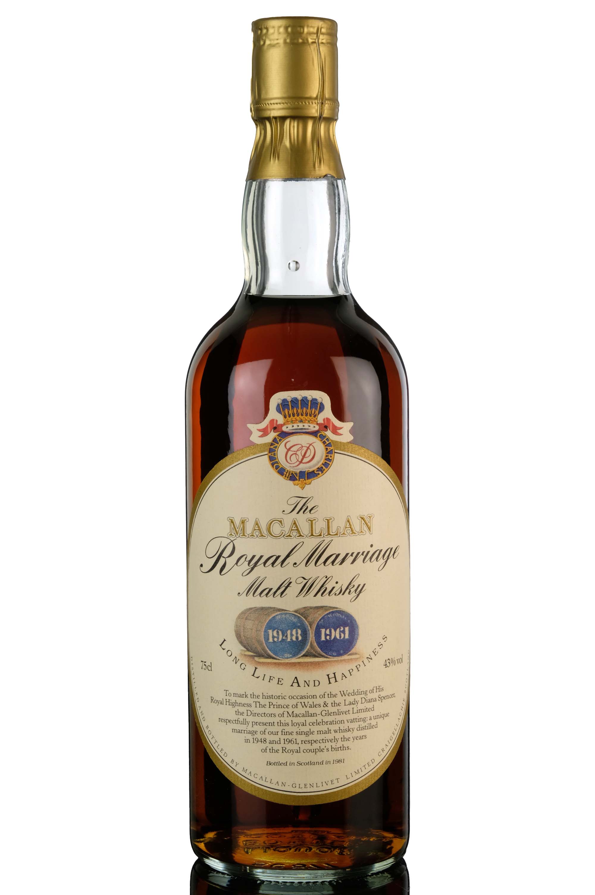 Macallan 1948-1961 - Charles & Diana Royal Marriage 1981