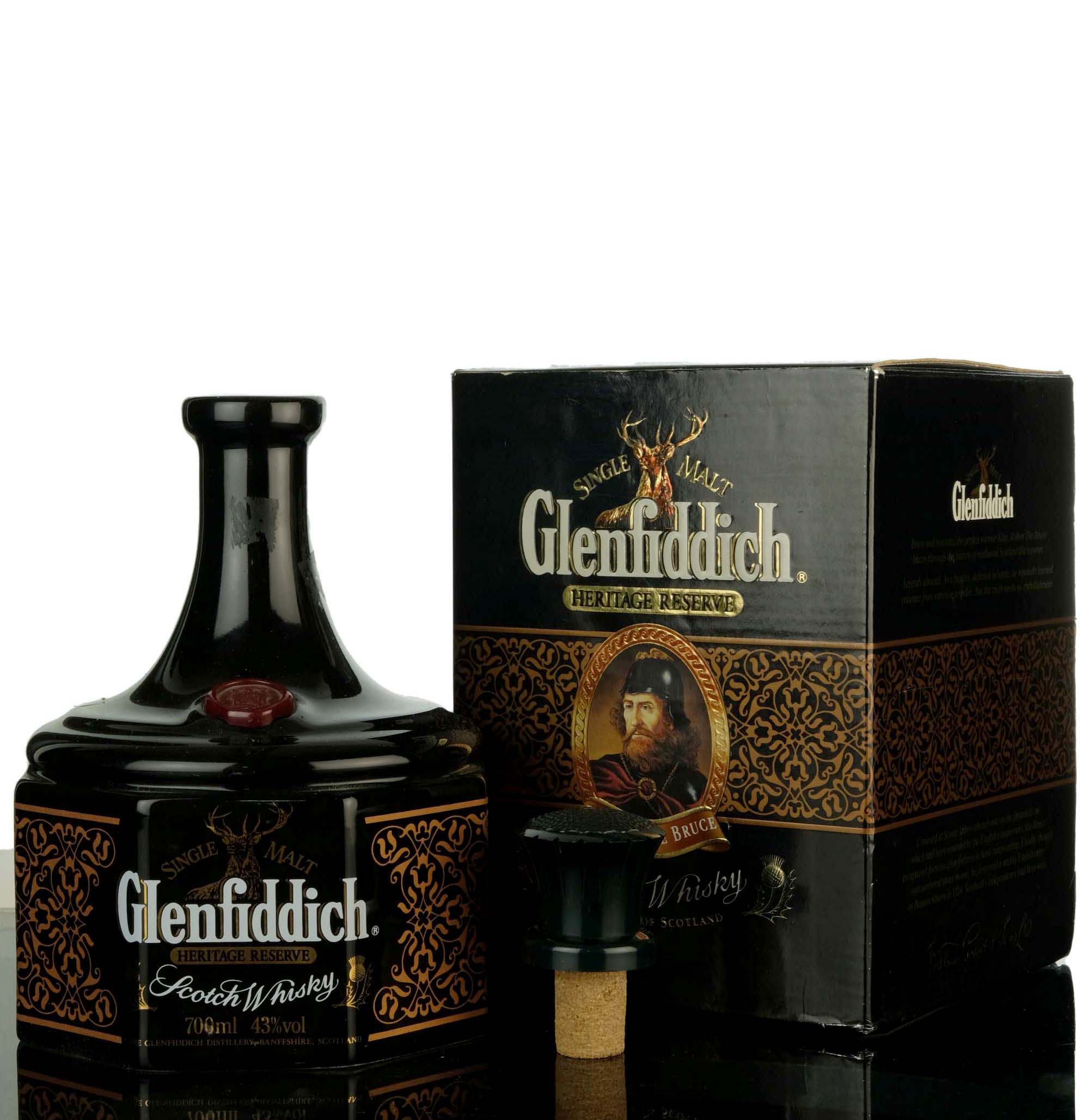 Glenfiddich Heritage Reserve - Robert The Bruce Ceramic - 1990s