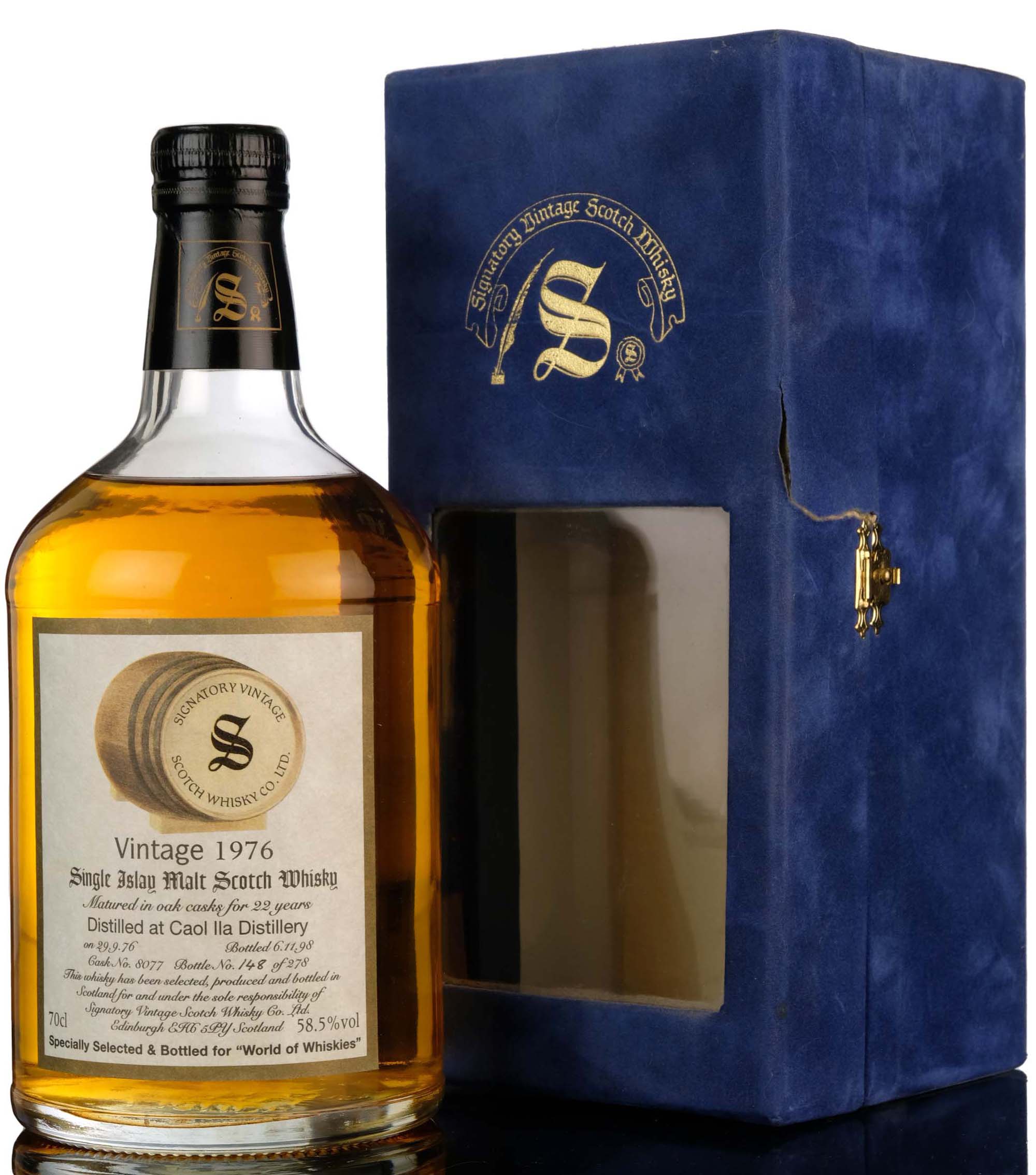 Caol Ila 1976-1998 - 22 Year Old - Signatory Vintage - Single Cask 8077 - World Of Whiskie