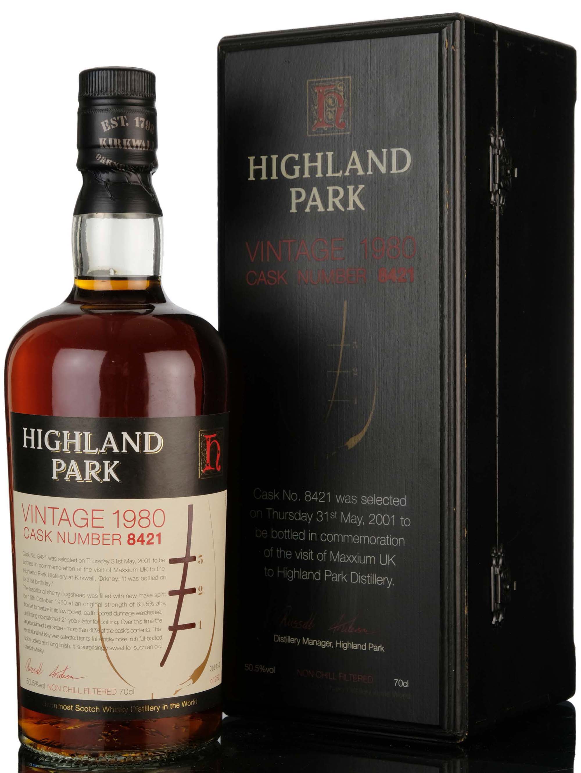 Highland Park 1980-2001 - 21 Year Old - Single Cask 8421 - Maxxium UK Visit Exclusive