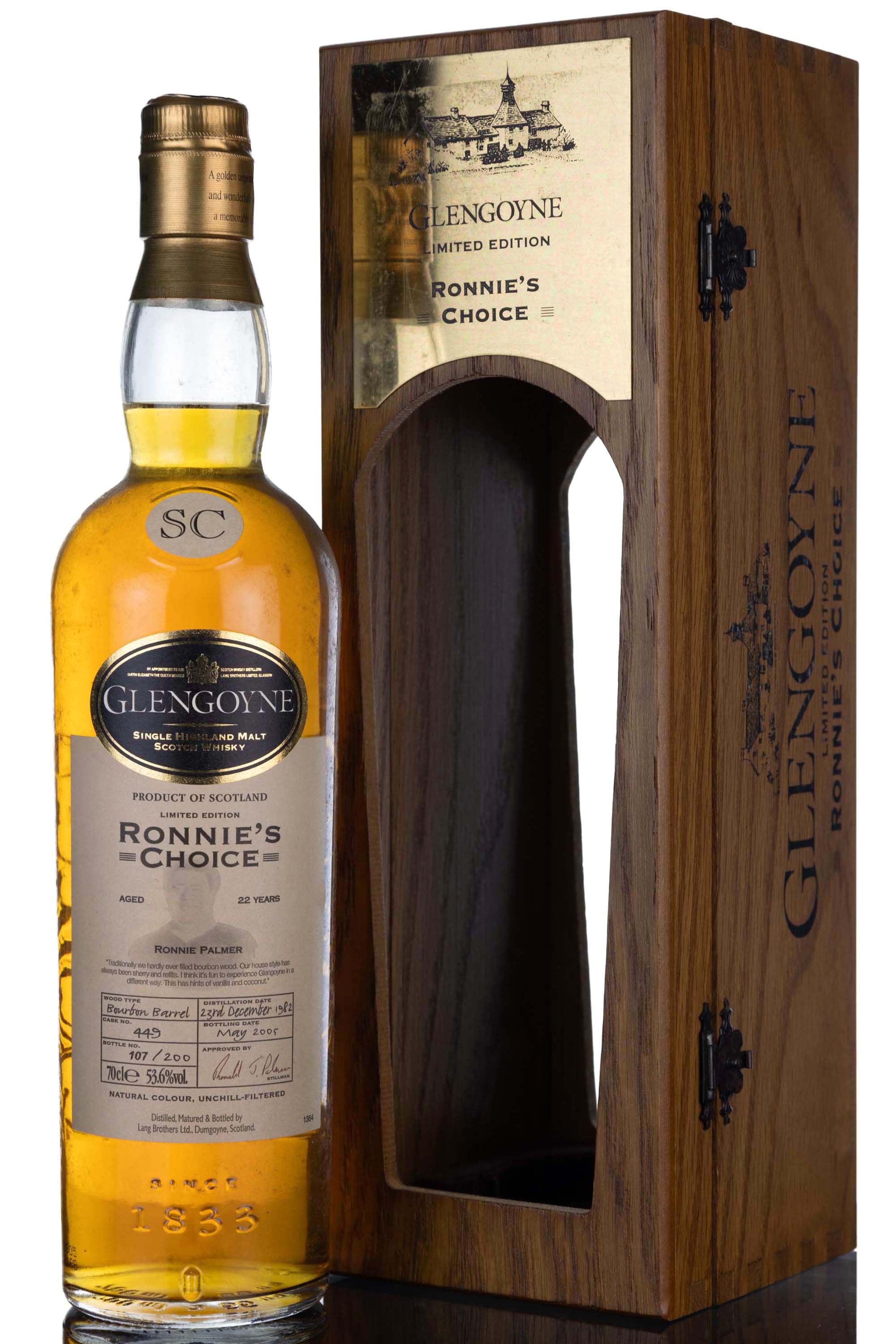 Glengoyne 1982-2005 - 22 Year Old - Single Cask 449 - Ronnies Choice