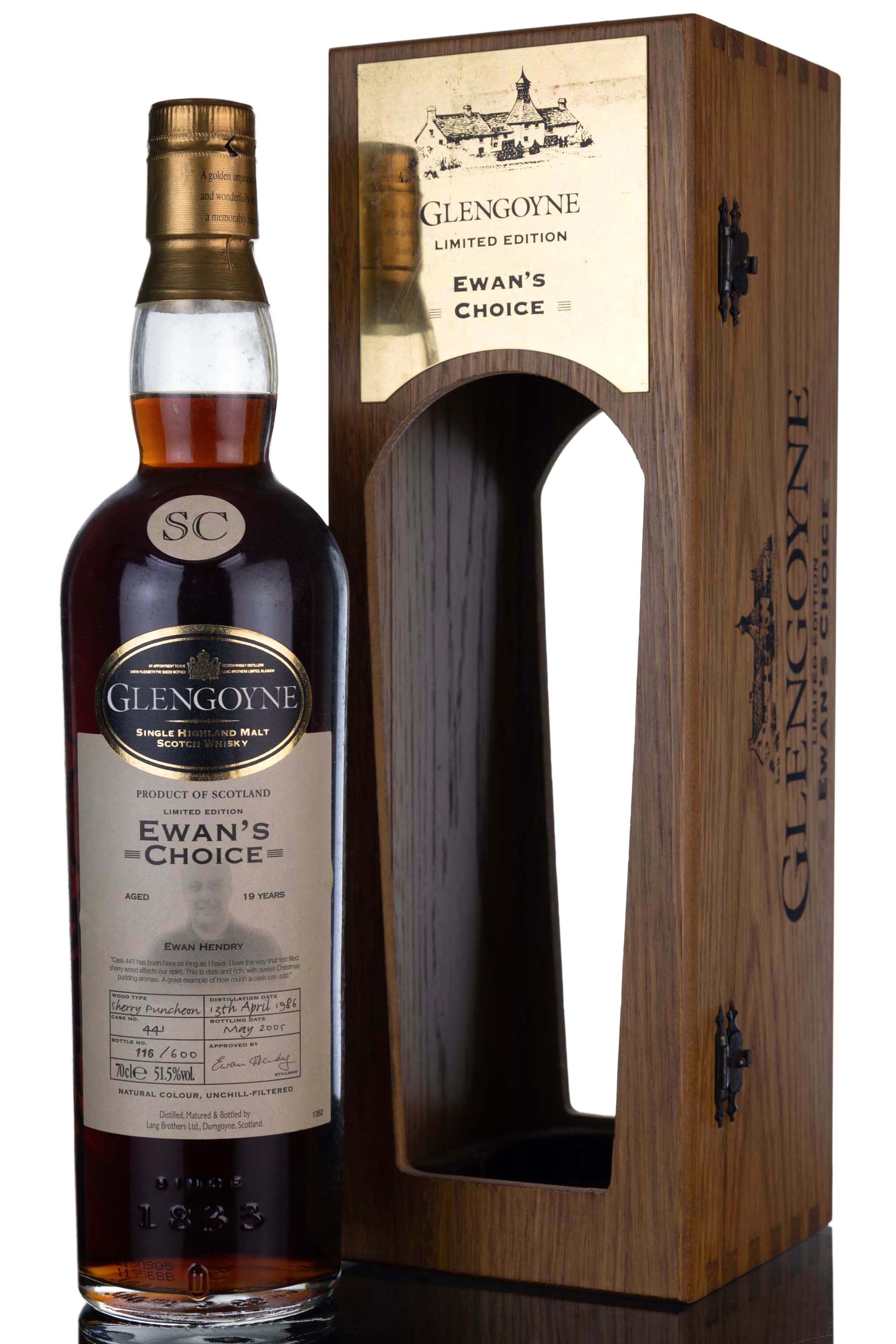 Glengoyne 1986-2005 - 19 Year Old - Single Cask 441 - Ewans Choice