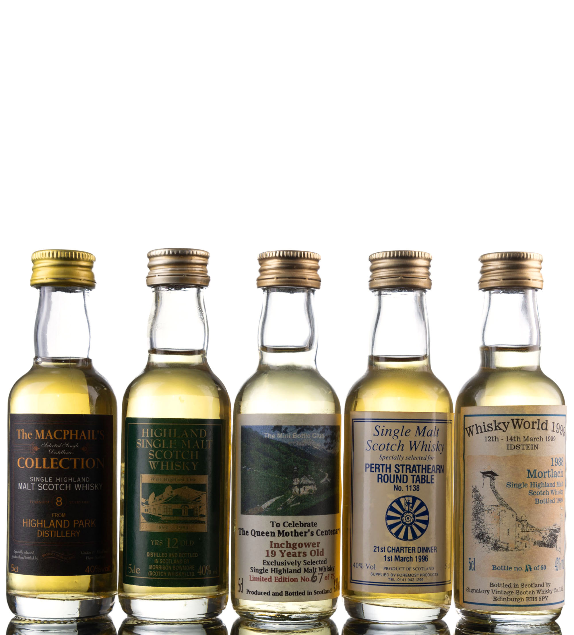 5 x Single Malt Miniatures