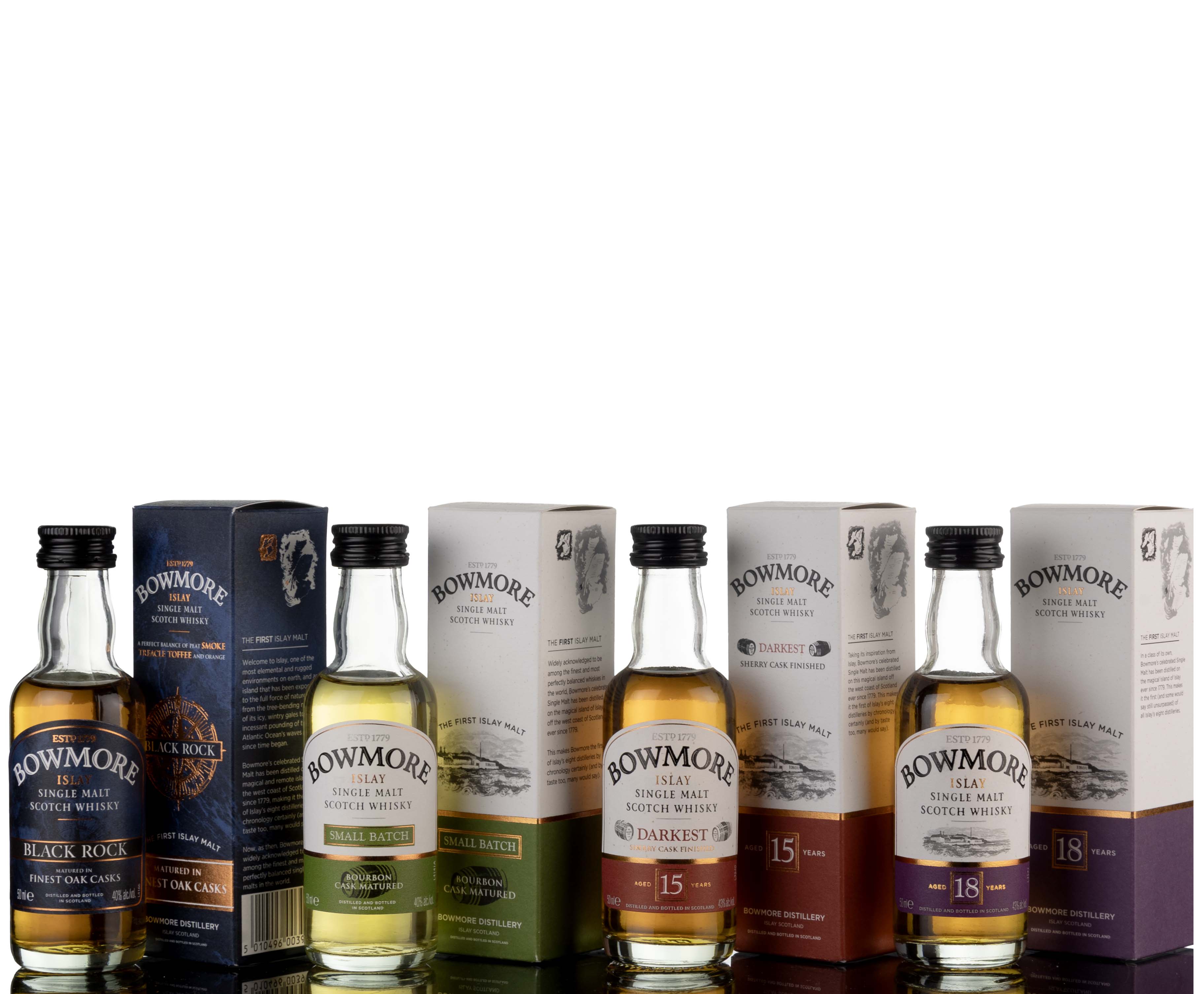 4 x Bowmore Miniatures