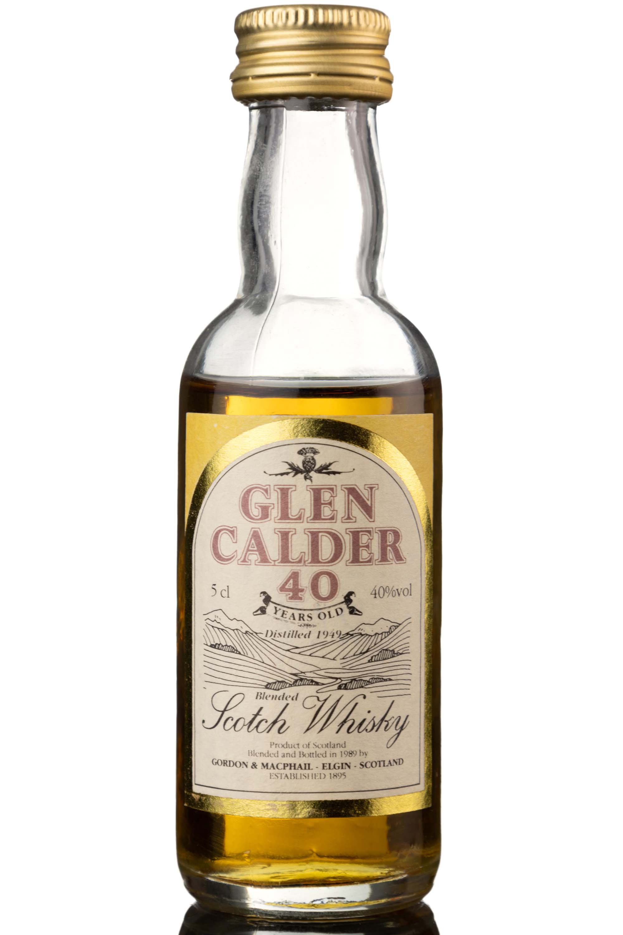 Glen Calder 40 Year Old - Gordon & MacPhail Miniature