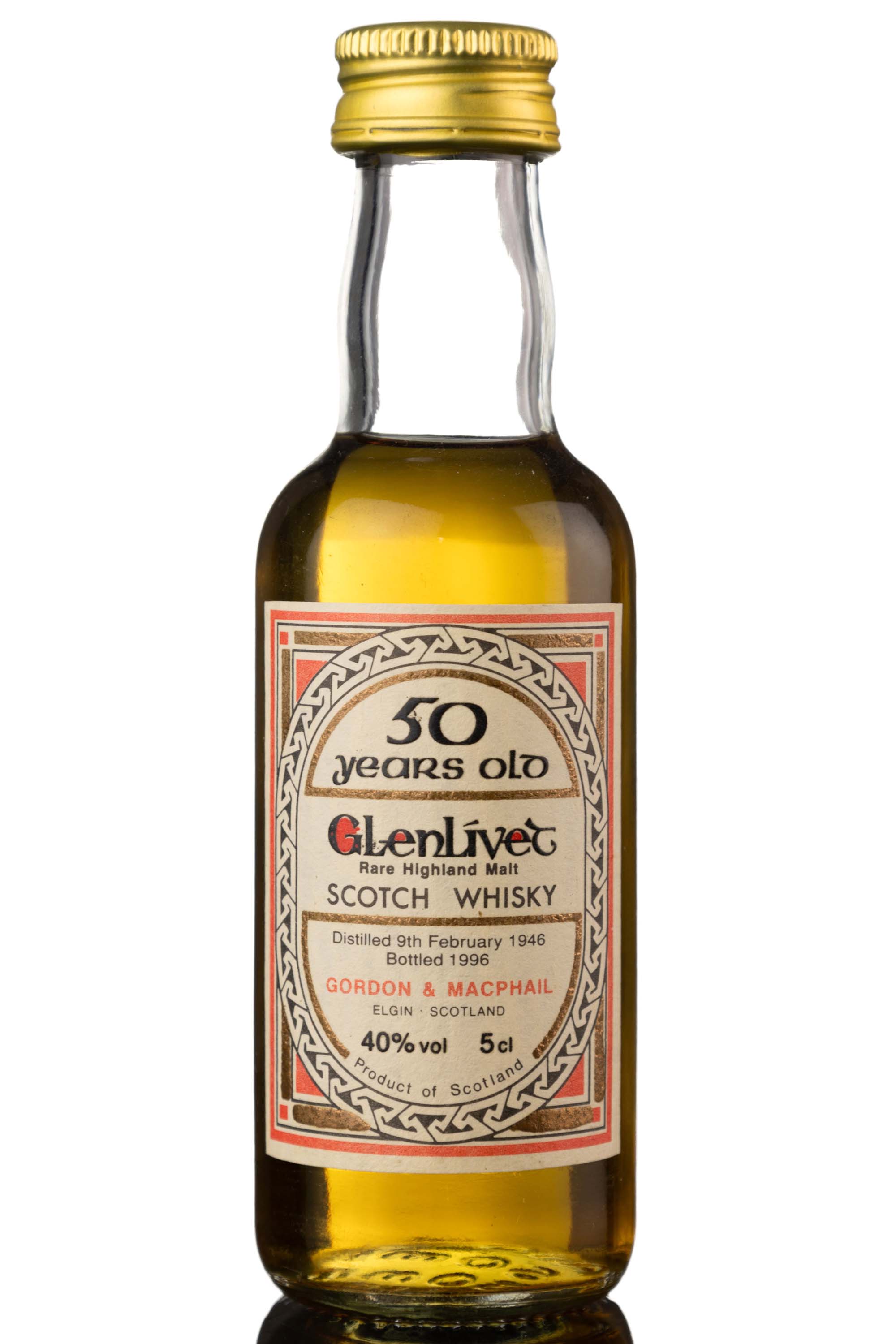 Glenlivet 1946-1996 - 50 Year Old - Gordon & MacPhail Miniature