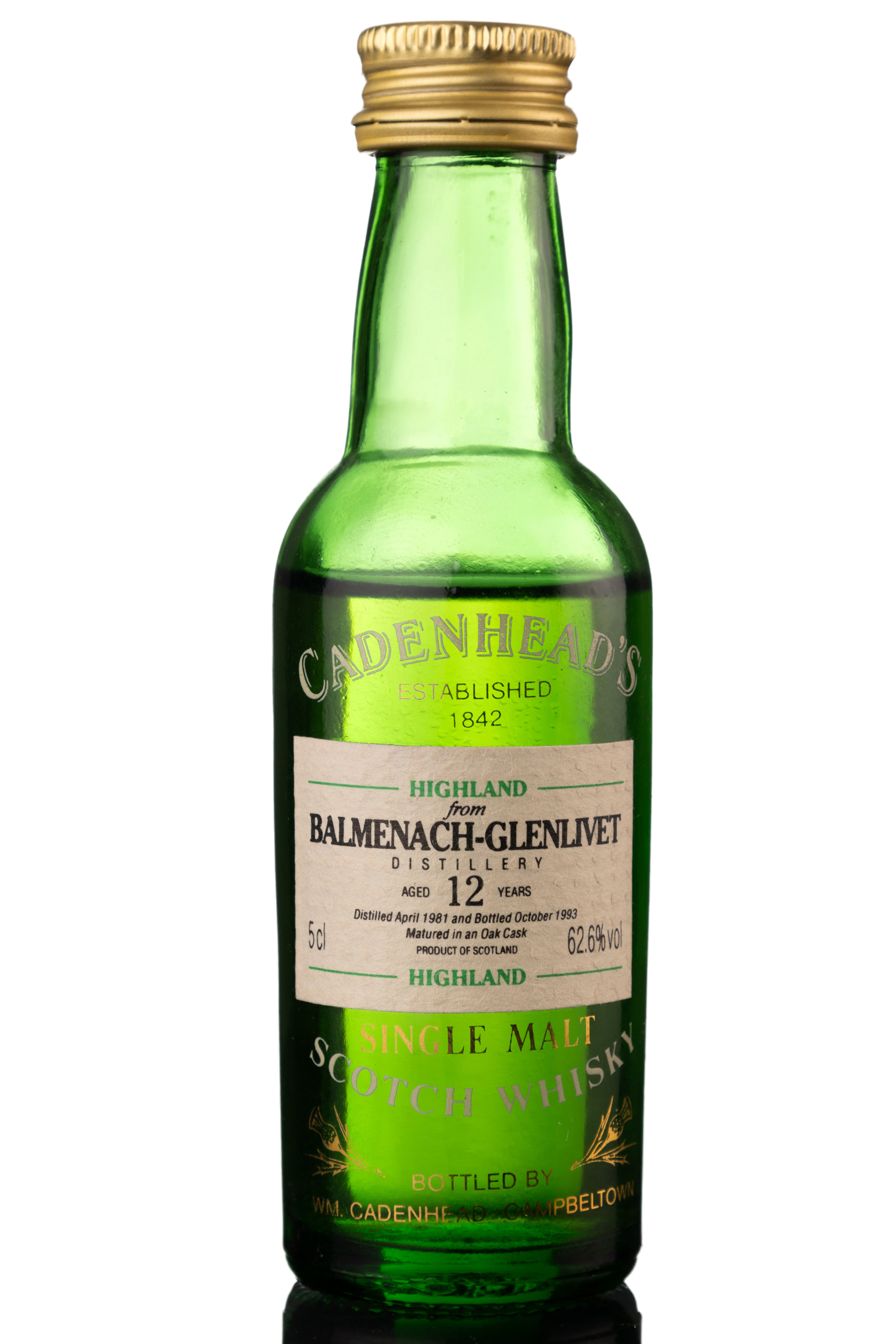 Balmenach-Glenlivet 1981-1993 - 12 Year Old - Cadenheads Miniature