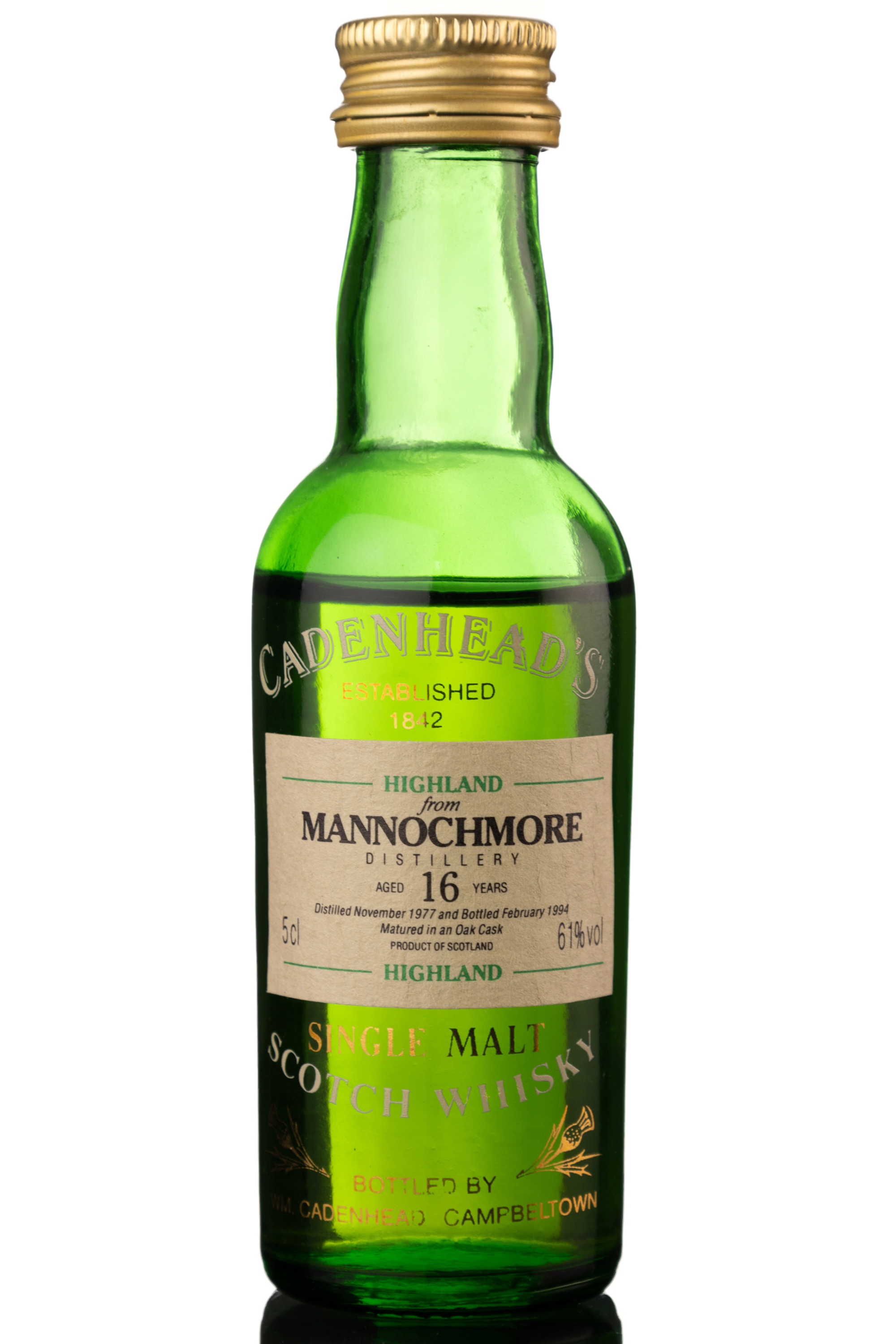 Mannochmore 1977-1994 - 16 Year Old - Cadenheads Miniature