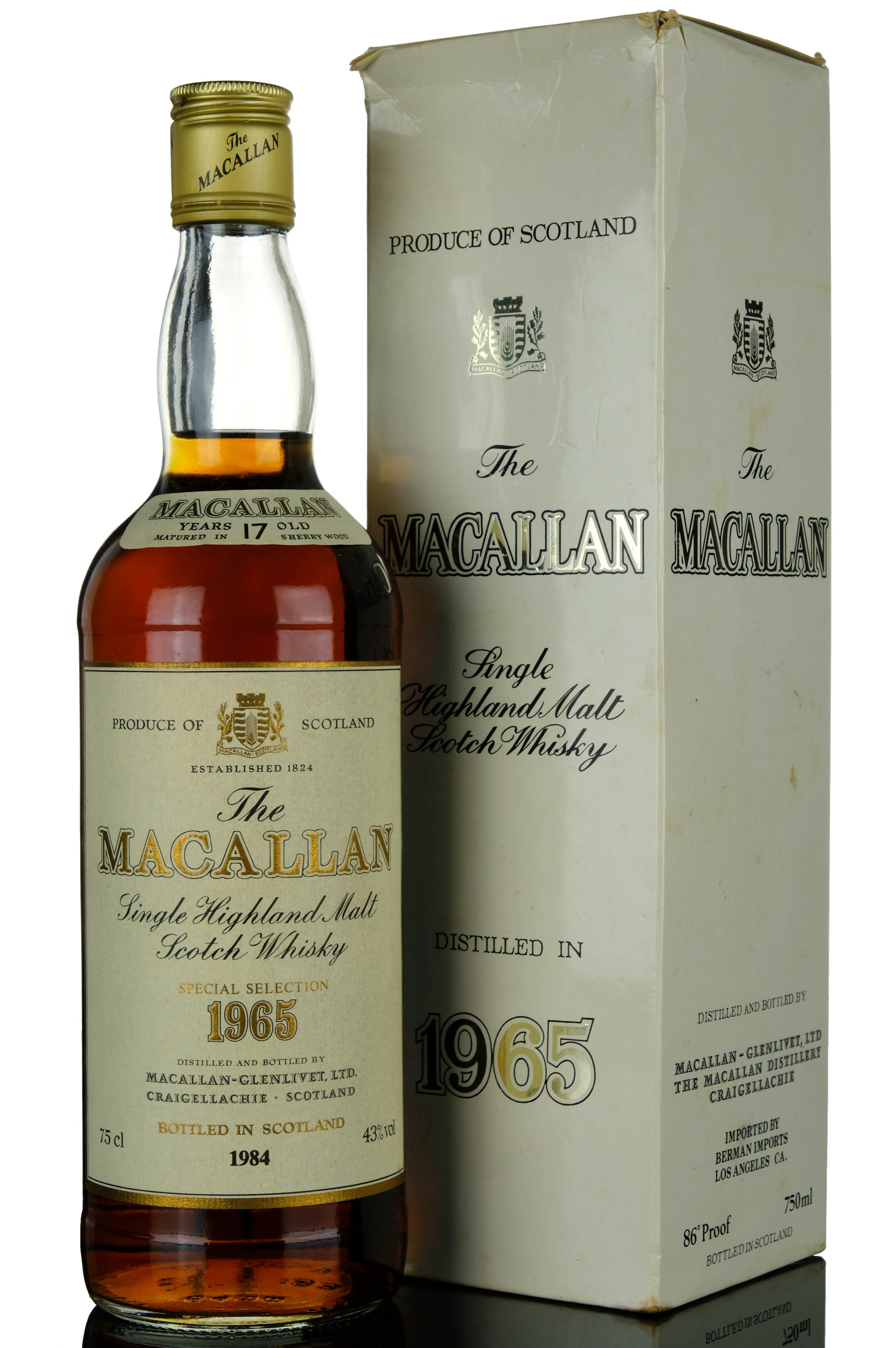 Macallan 1965-1984 - 17 Year Old - Sherry Cask - Special Selection - Duty Free For Diploma